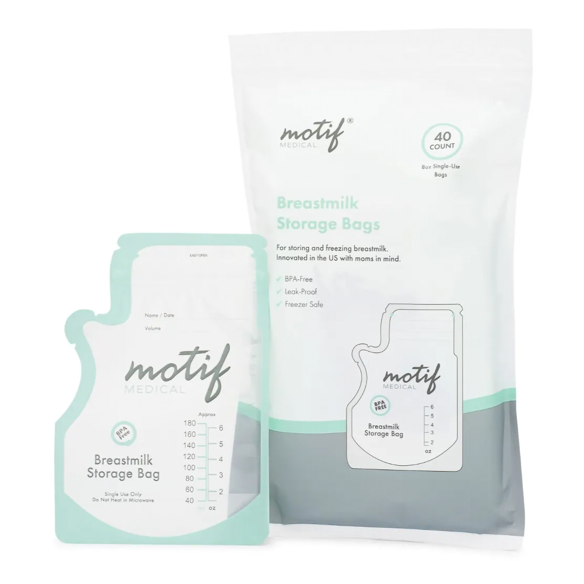 Motif Breast Milk Storage Bag, 8-ounce capacity