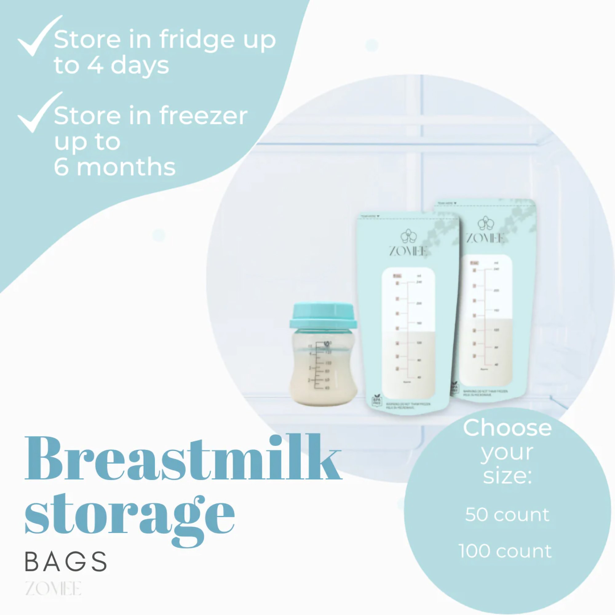 Zomee Breast Milk Storage Bag - Image 4