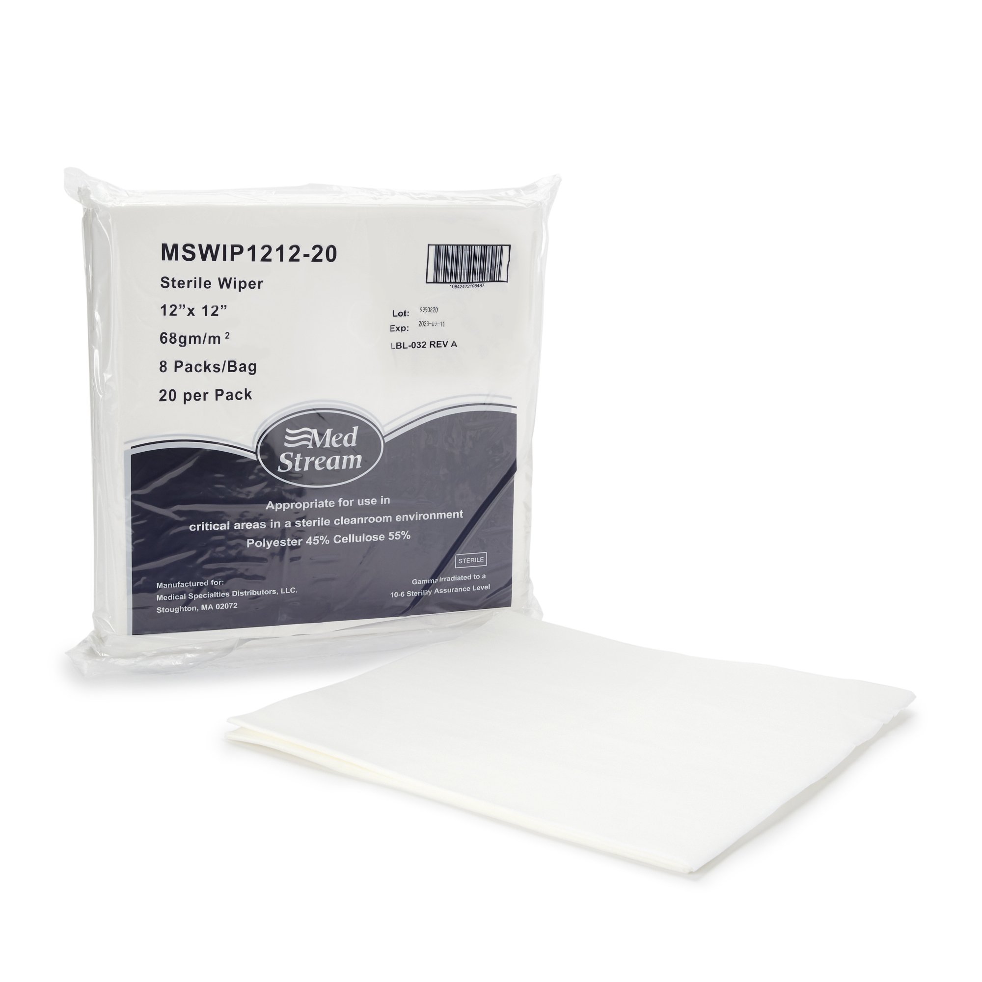 McKesson Cleanroom Wipes, 12 x 12 Inch
