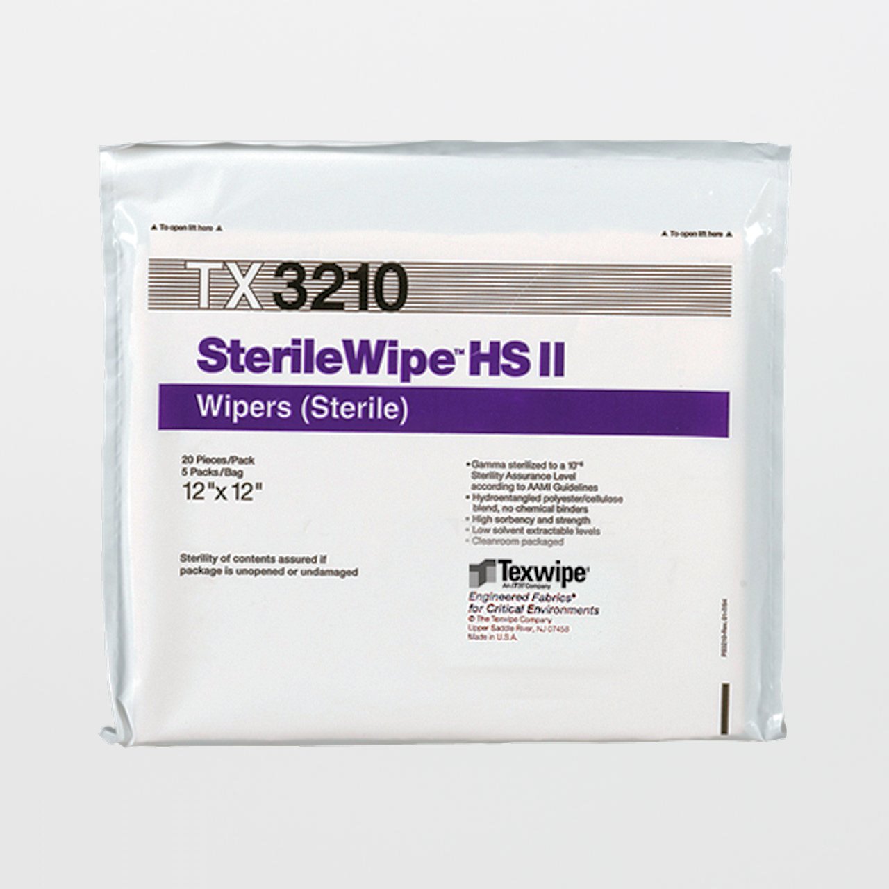 SterileWipe™ Cleanroom Wipe, 12 x 12 Inch