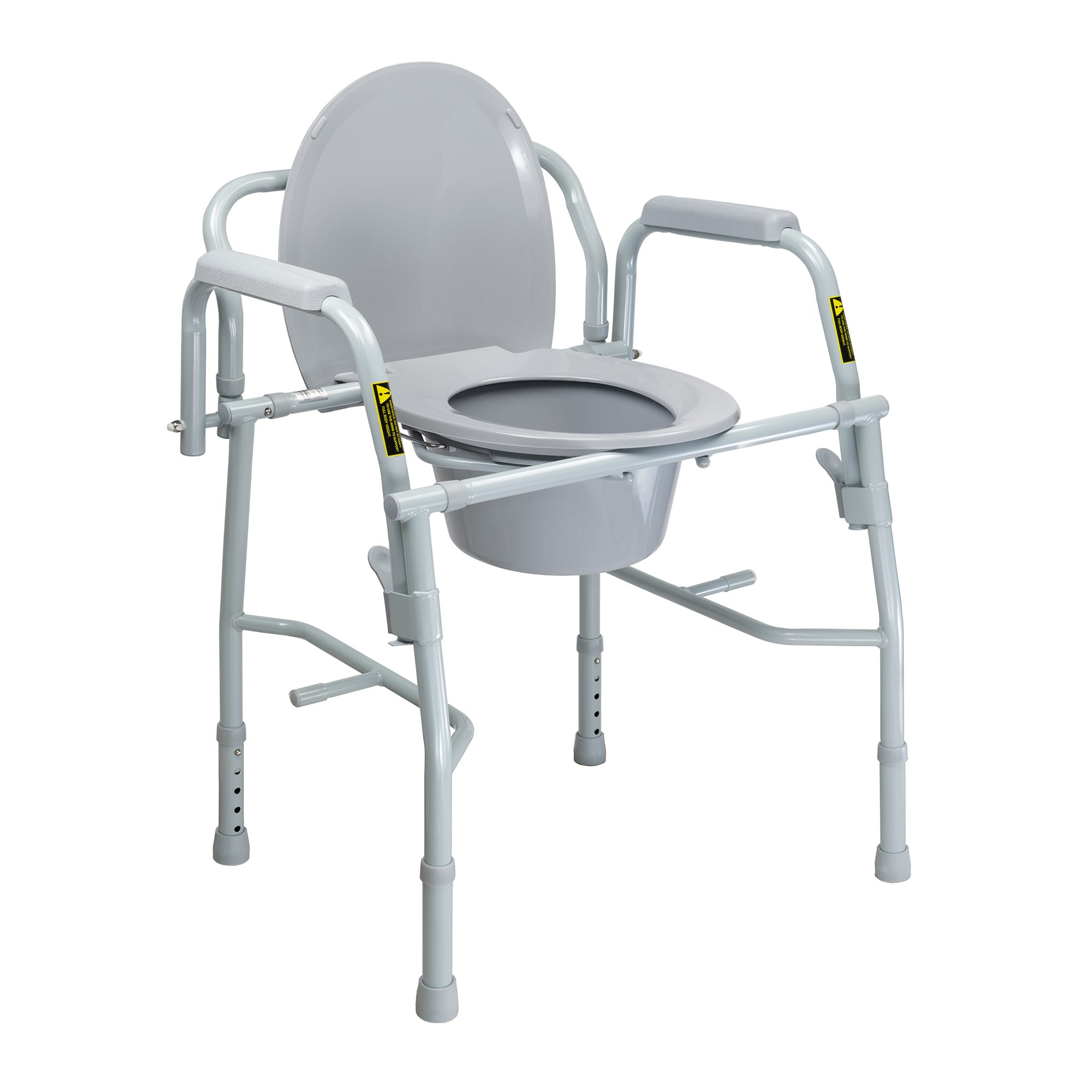 McKesson Non-Folding Steel Frame Commode Chair, 13.75 in. Seat Width - Image 2