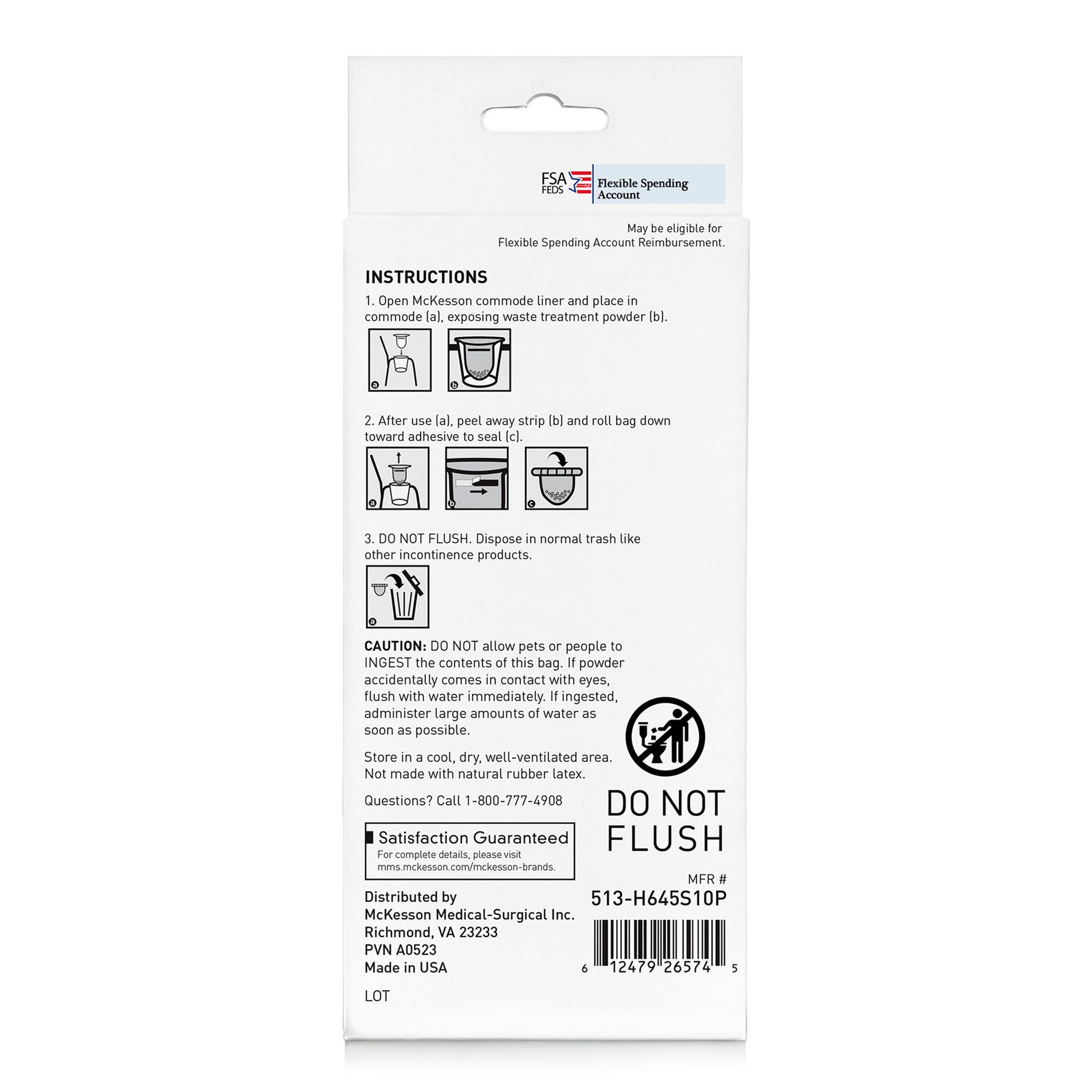 McKesson Commode and Bedpan Liner with Absorbent Powder - Image 4