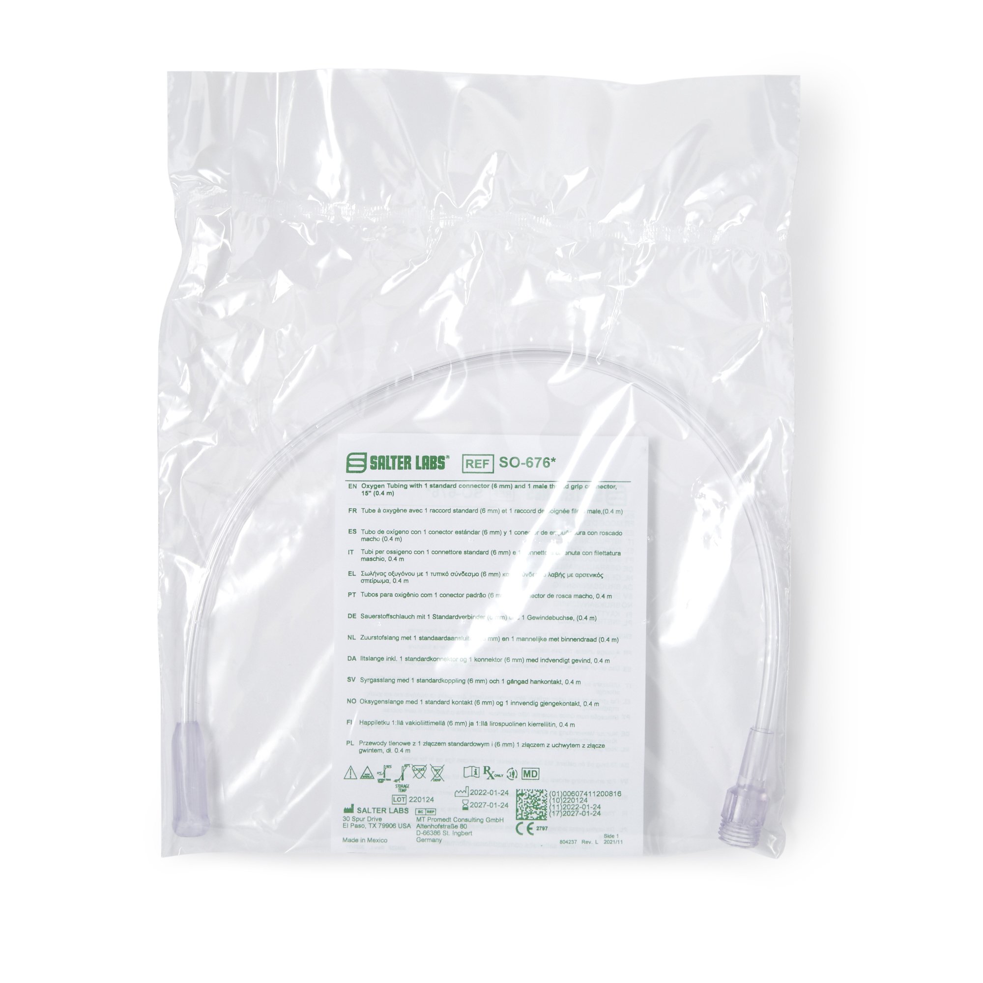 Salter Labs® Concentrator Humidifier Adapter Tubing, 15 in.
