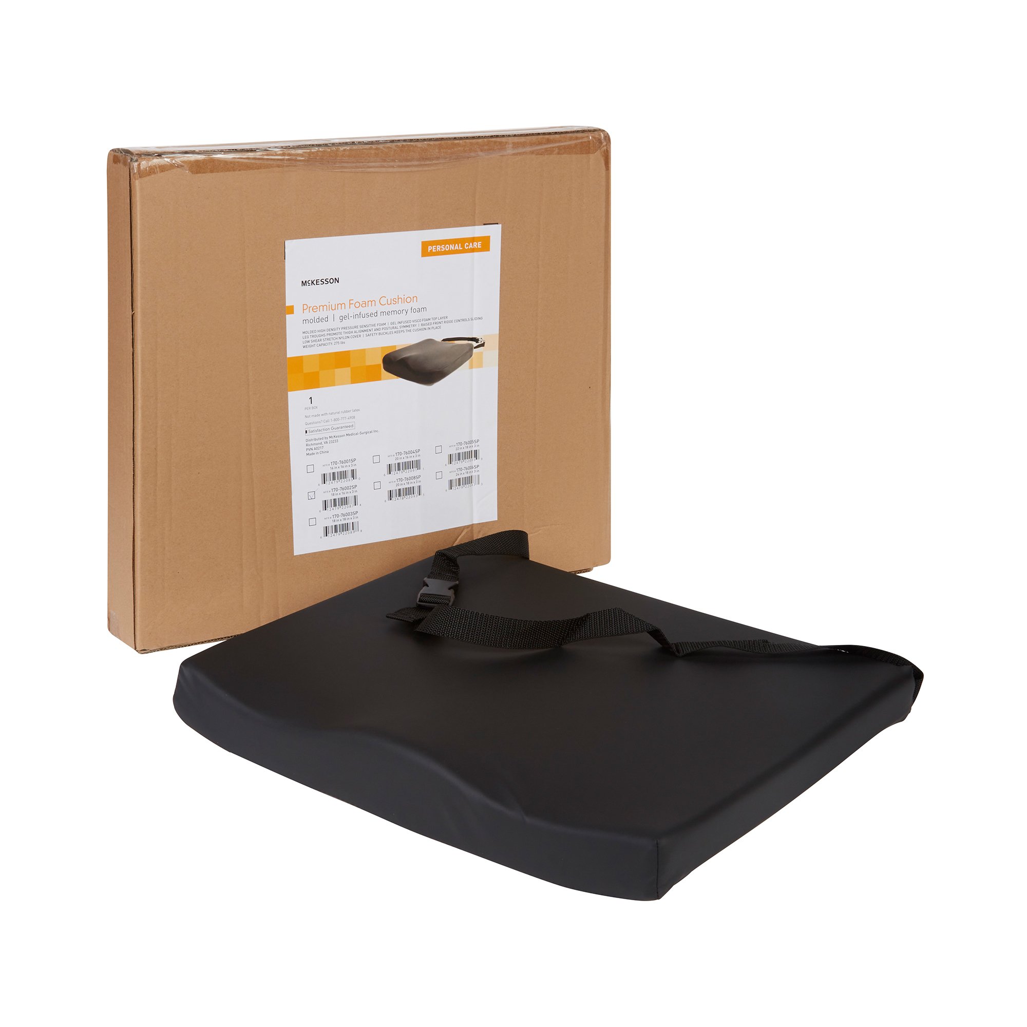 McKesson Premium Molded Foam Seat Cushion, 18 x 16 x 3 Inch