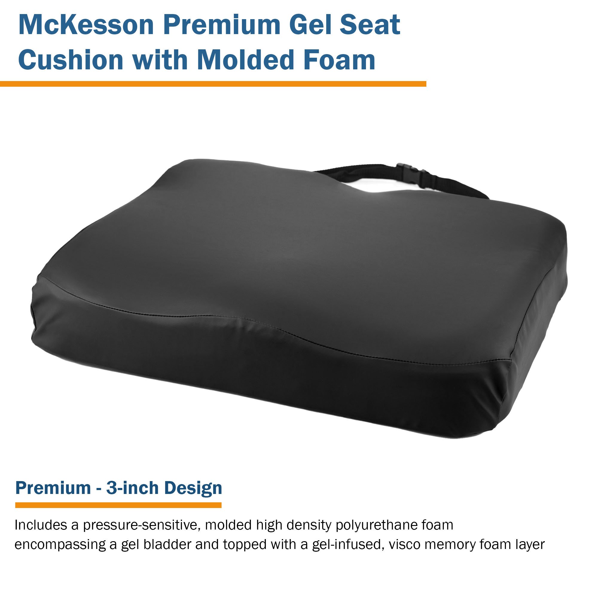 McKesson Premium Molded Foam Seat Cushion, 20 x 16 x 3 Inch - Image 3