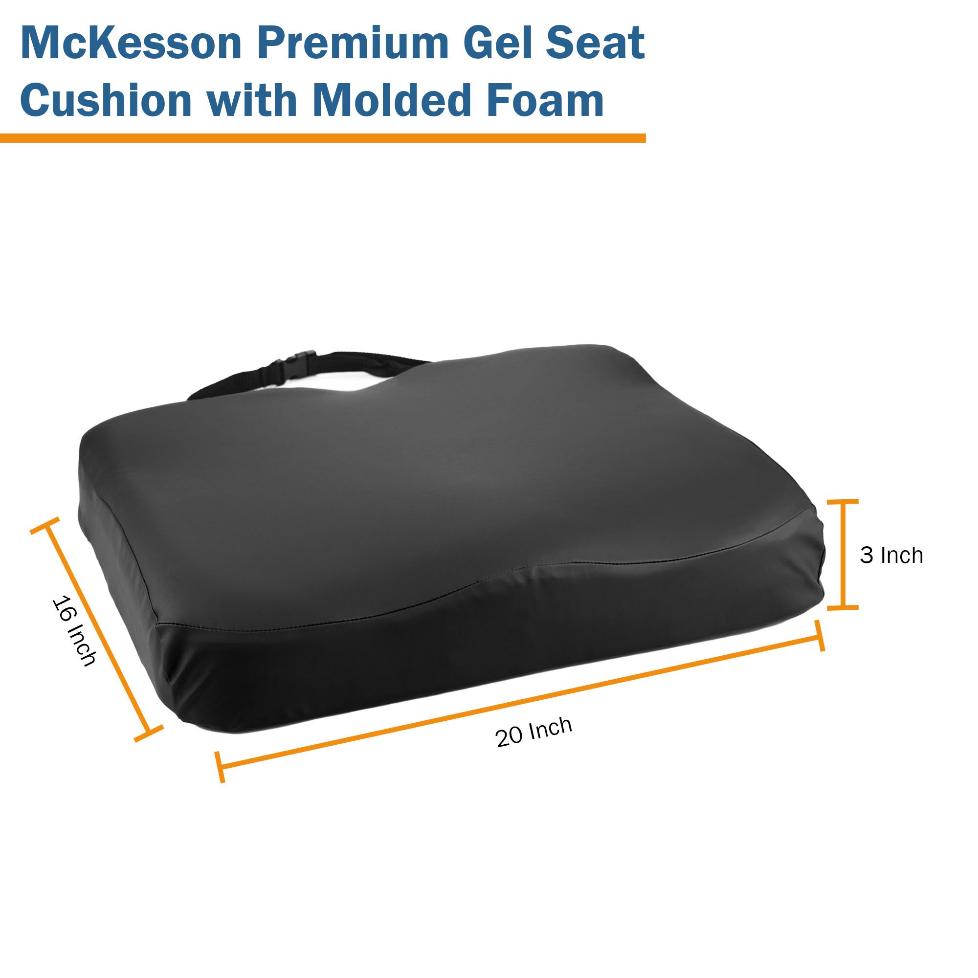 McKesson Premium Molded Foam Seat Cushion, 20 x 16 x 3 Inch - Image 7
