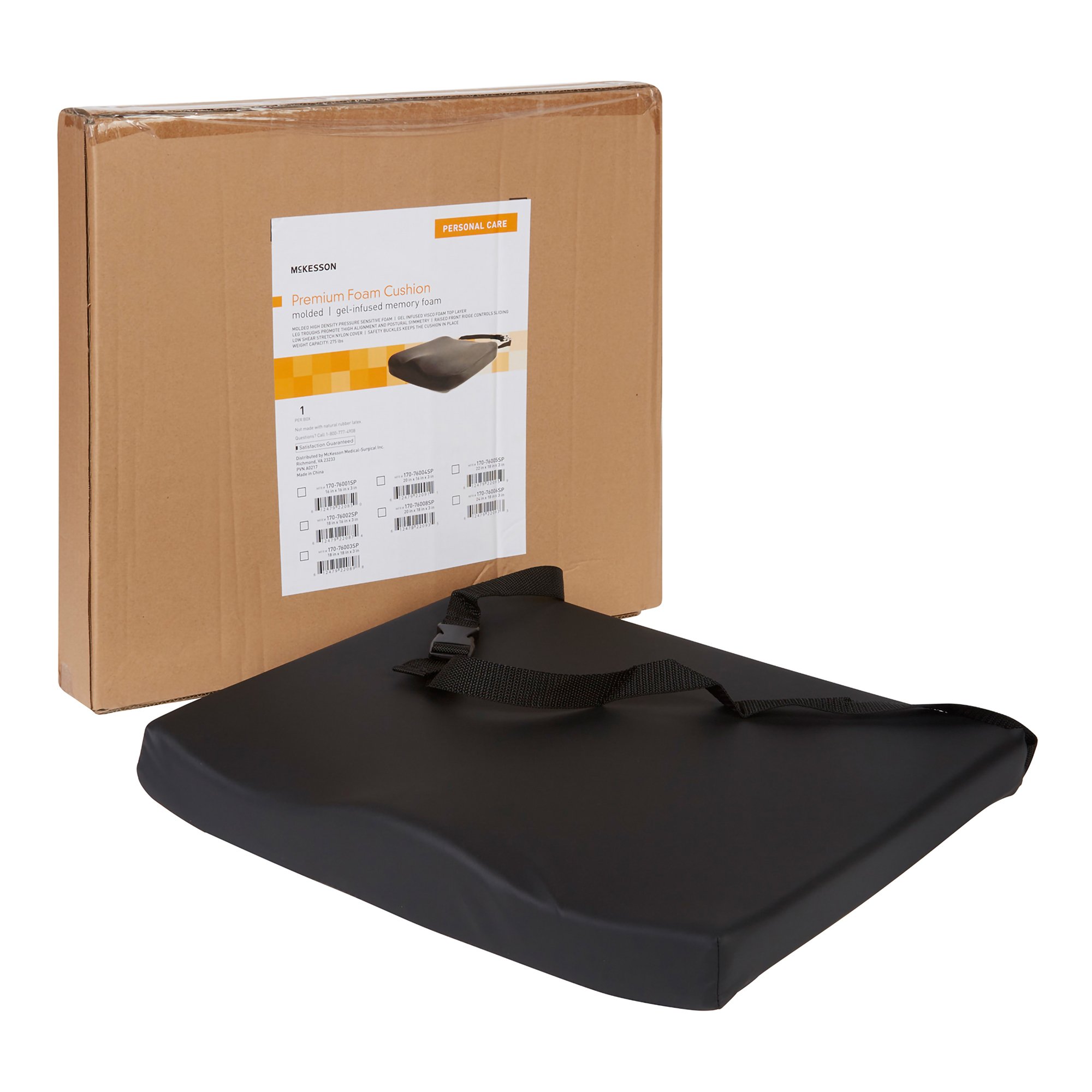 McKesson Premium Molded Foam Seat Cushion, 22 x 18 x 3 Inch