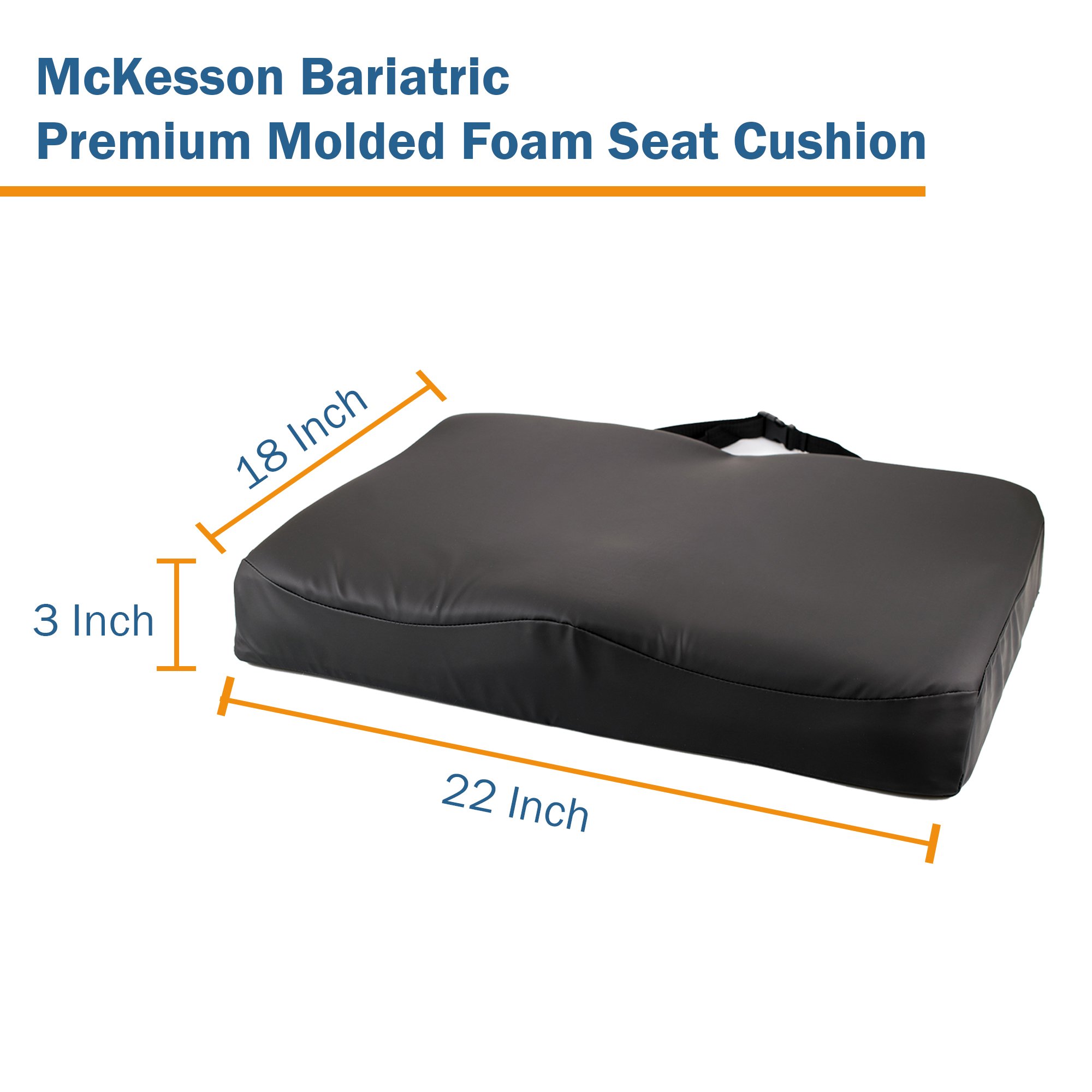 McKesson Premium Molded Foam Seat Cushion, 22 x 18 x 3 Inch - Image 10
