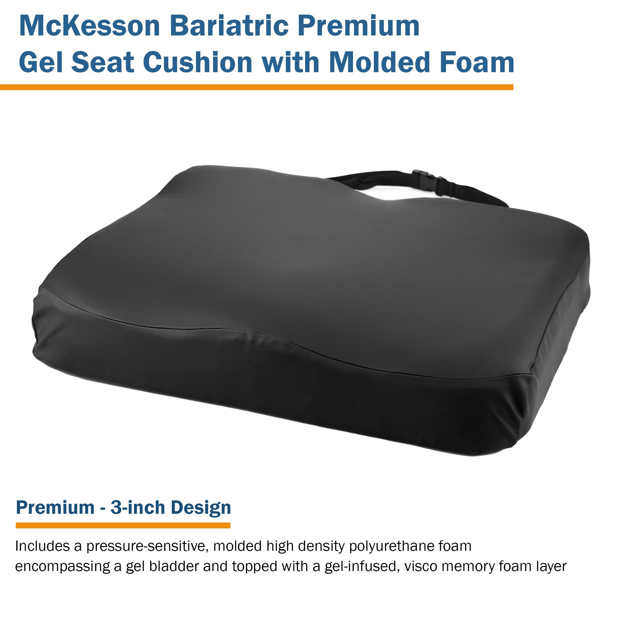 McKesson Premium Molded Foam Seat Cushion, 22 x 18 x 3 Inch - Image 3