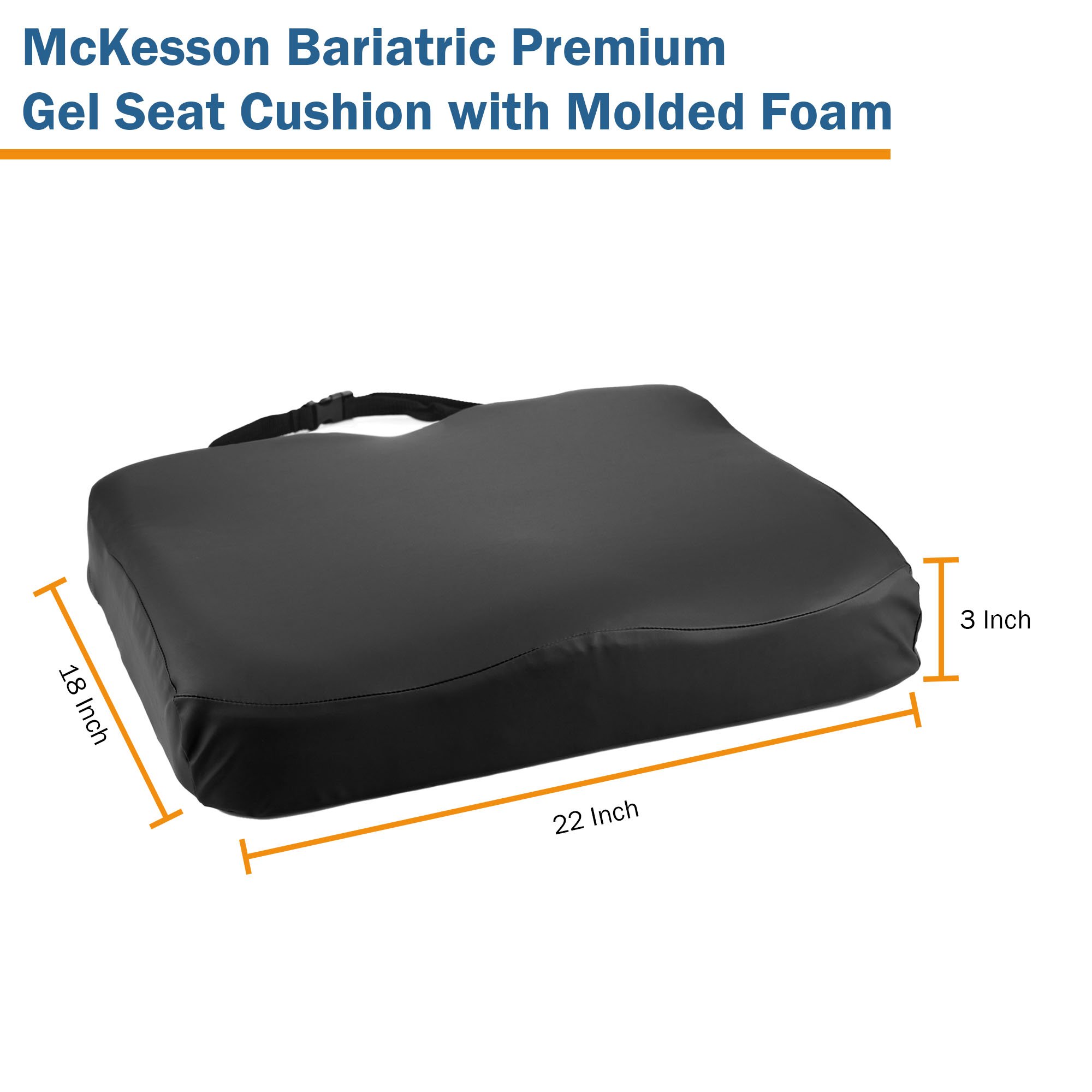 McKesson Premium Molded Foam Seat Cushion, 22 x 18 x 3 Inch - Image 7