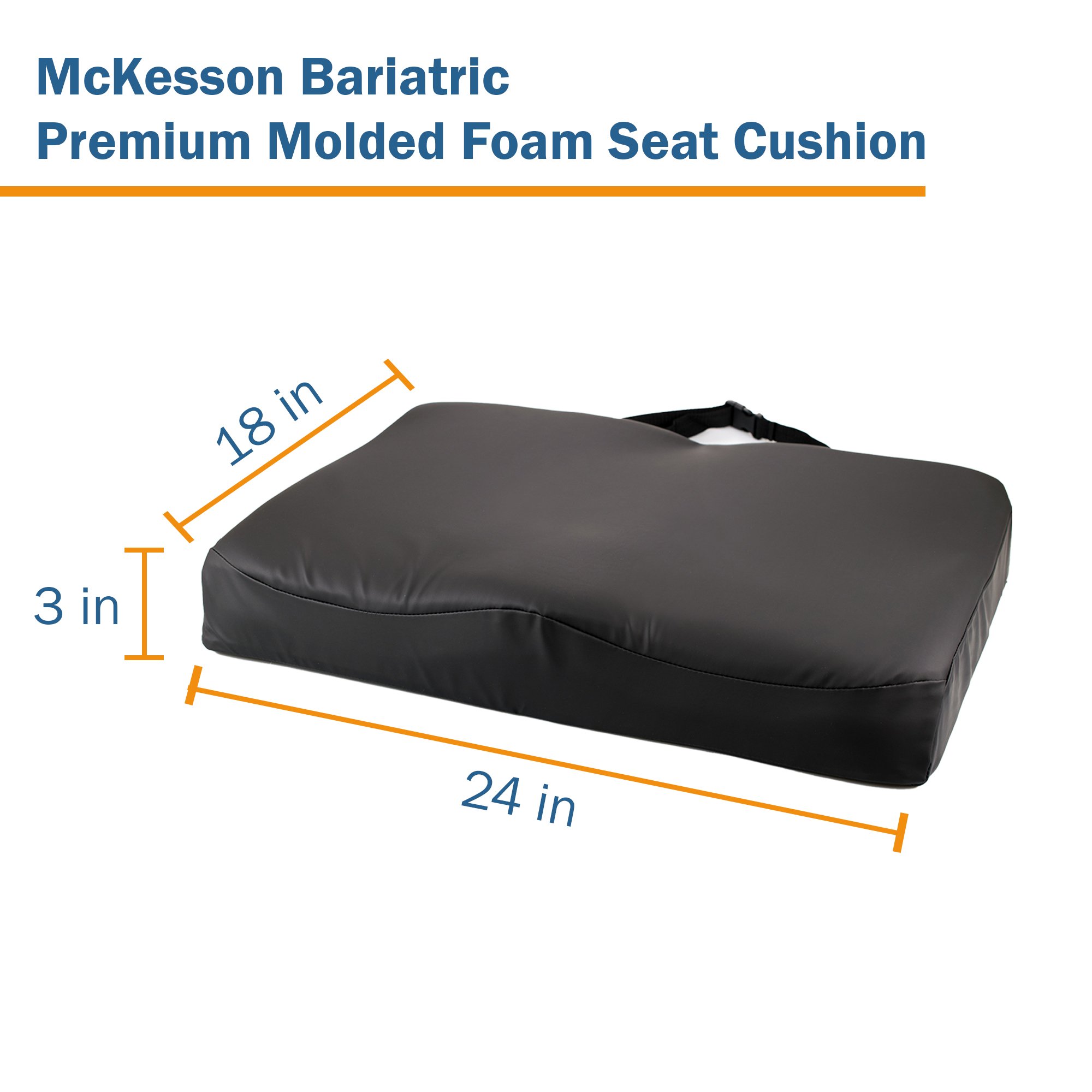 McKesson Premium Molded Foam Seat Cushion, 24 x 18 x 3 Inch - Image 9