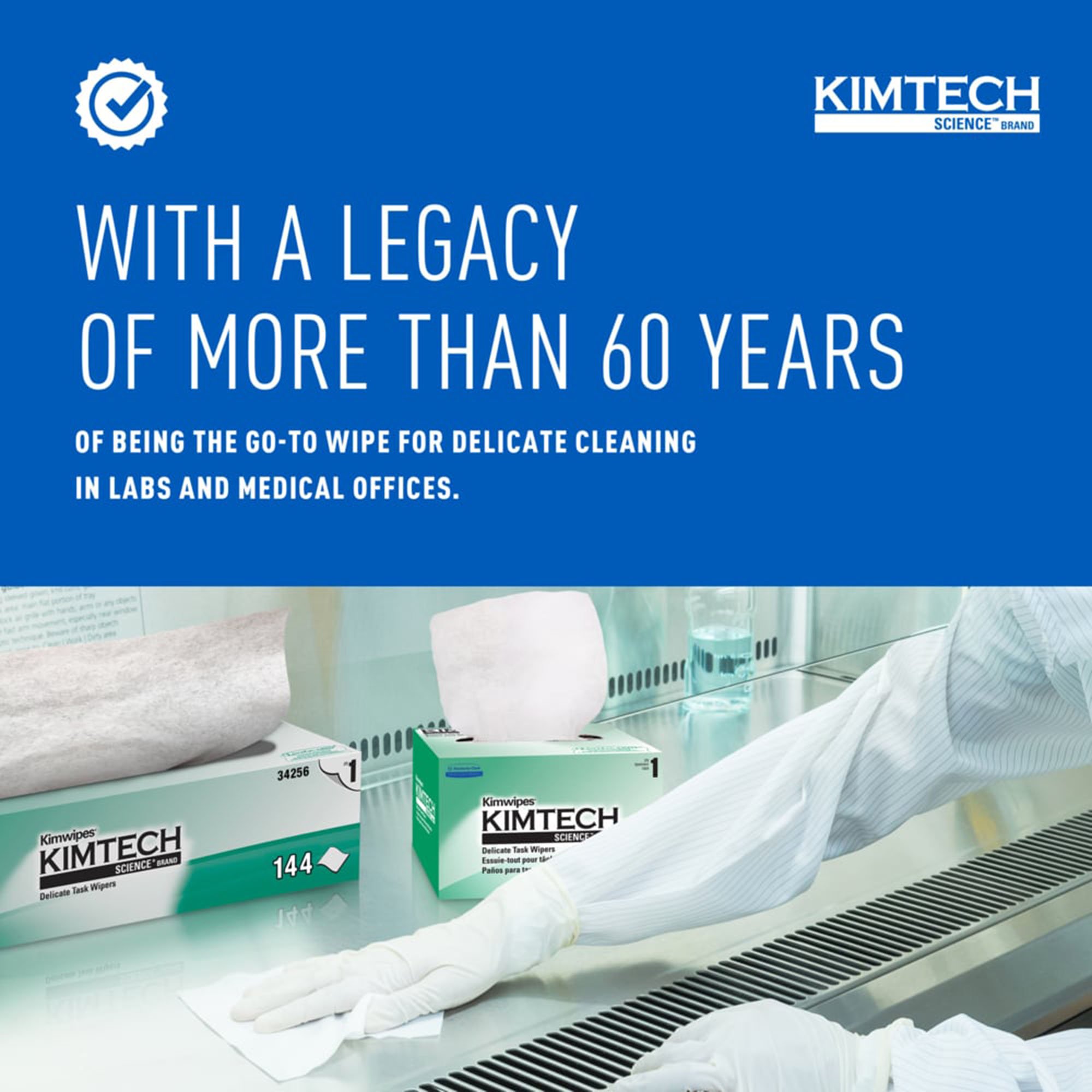 Kimtech Science™ Kimwipes™ Delicate Task Wipes, 1 Ply, 8.2 x 4.39 in - Image 4