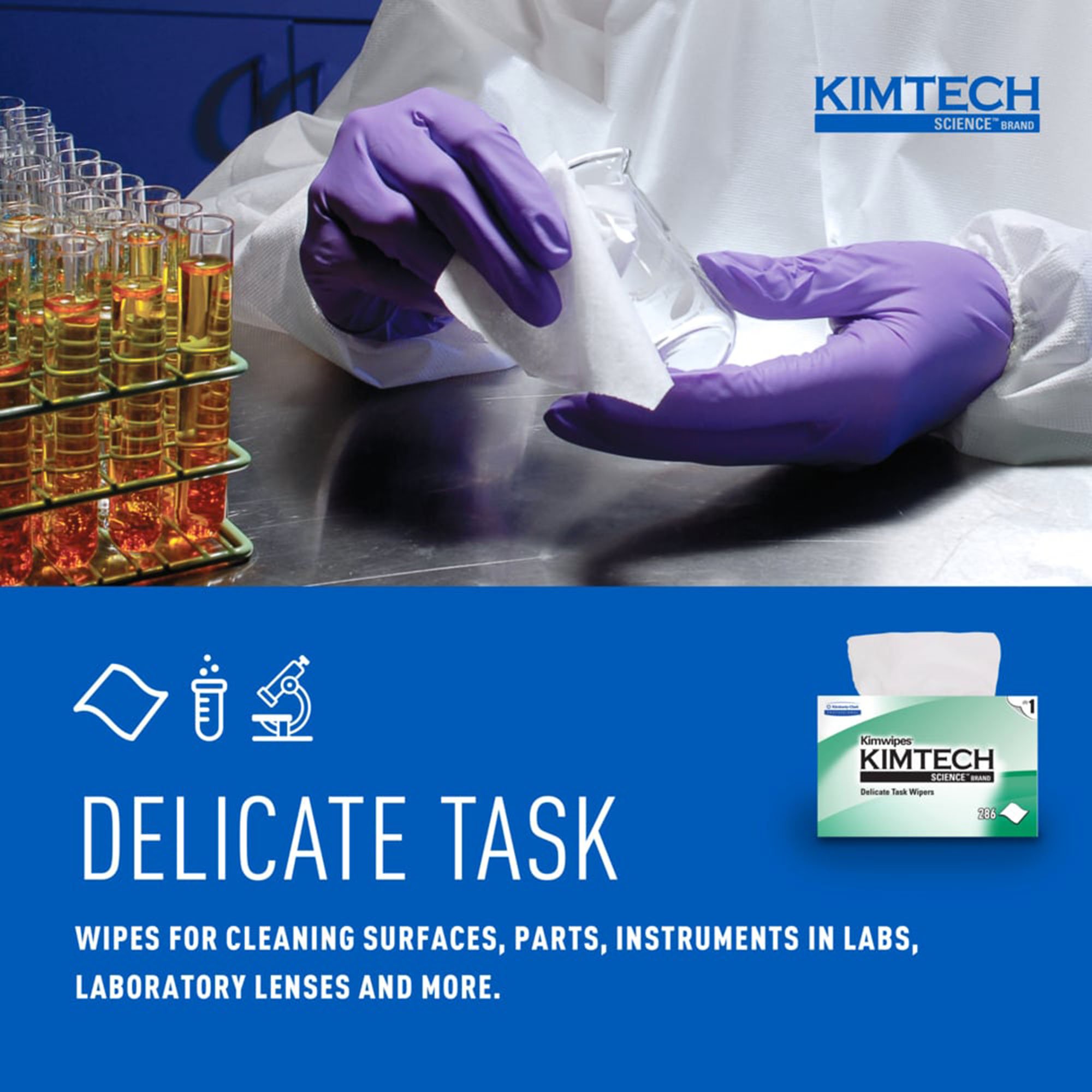 Kimtech Science™ Kimwipes™ Delicate Task Wipes, 1 Ply, 8.2 x 4.39 in - Image 5