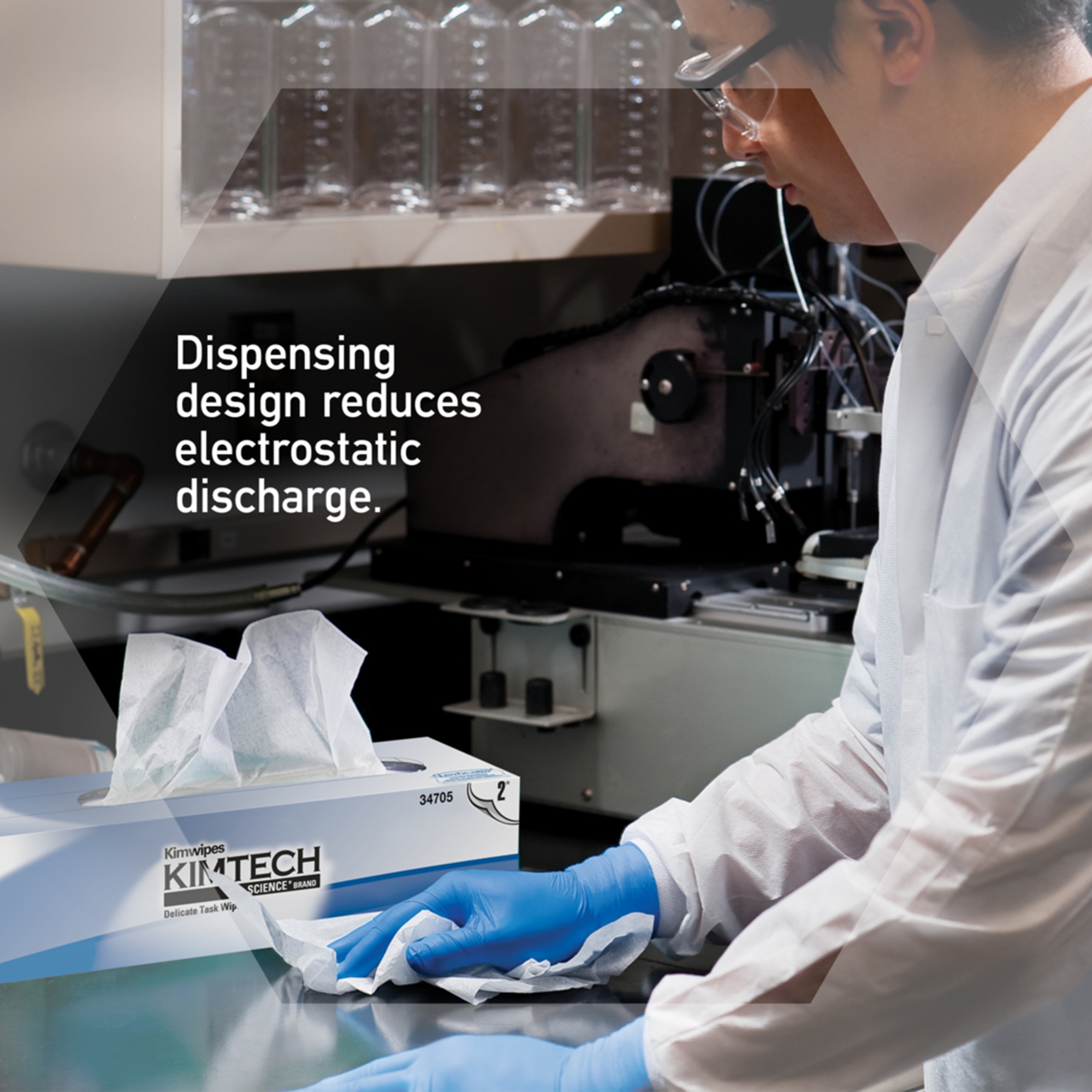 Kimtech Science™ Kimwipes™ Delicate Task Wipes, Two Ply, 11.22 x 12.39 Inch - Image 3
