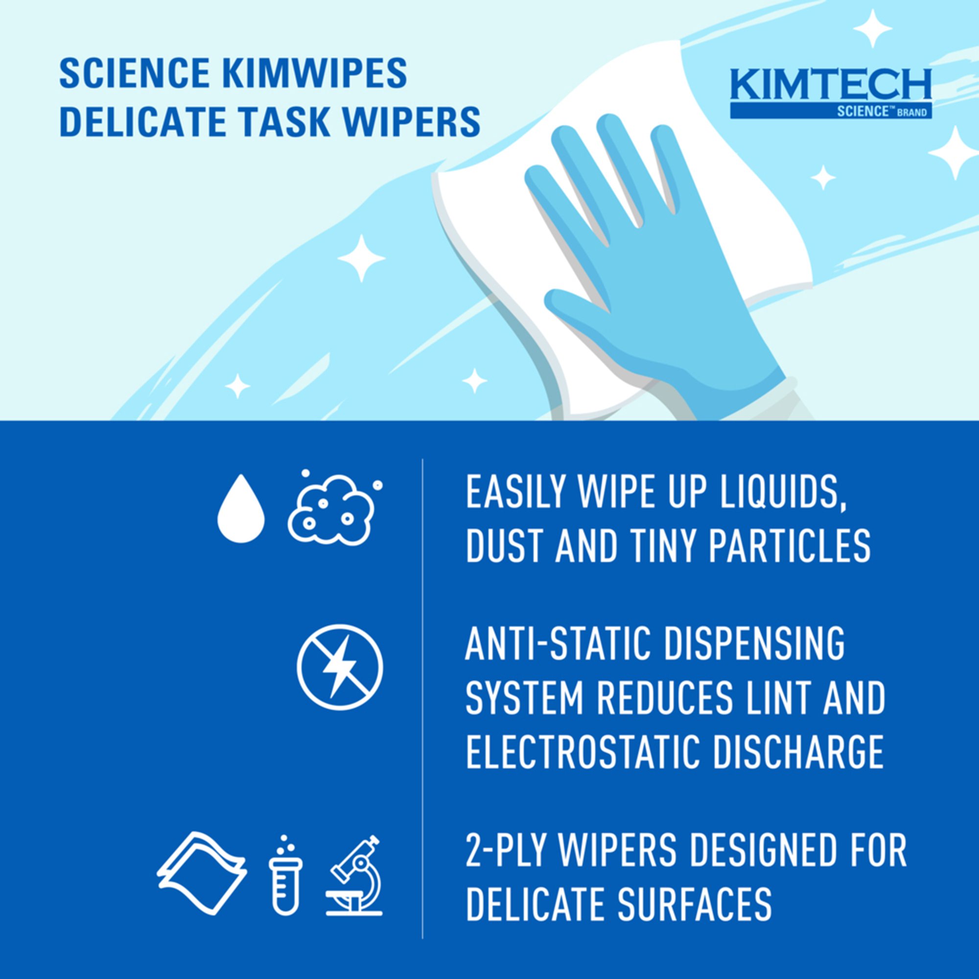 Kimtech Science™ Kimwipes™ Delicate Task Wipes, Two-Ply - Image 7