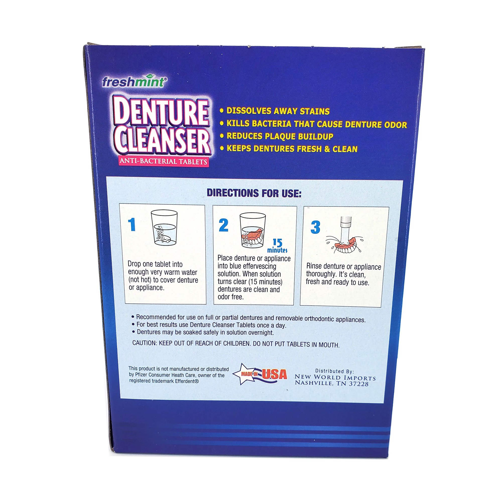 freshmint® Denture Cleanser Anti-Bacterial Tablets - Image 5