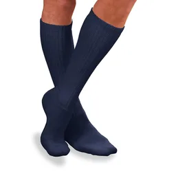 Jobst® Sensifoot Diabetic Sock, Crew Large, Navy, Closed Toe