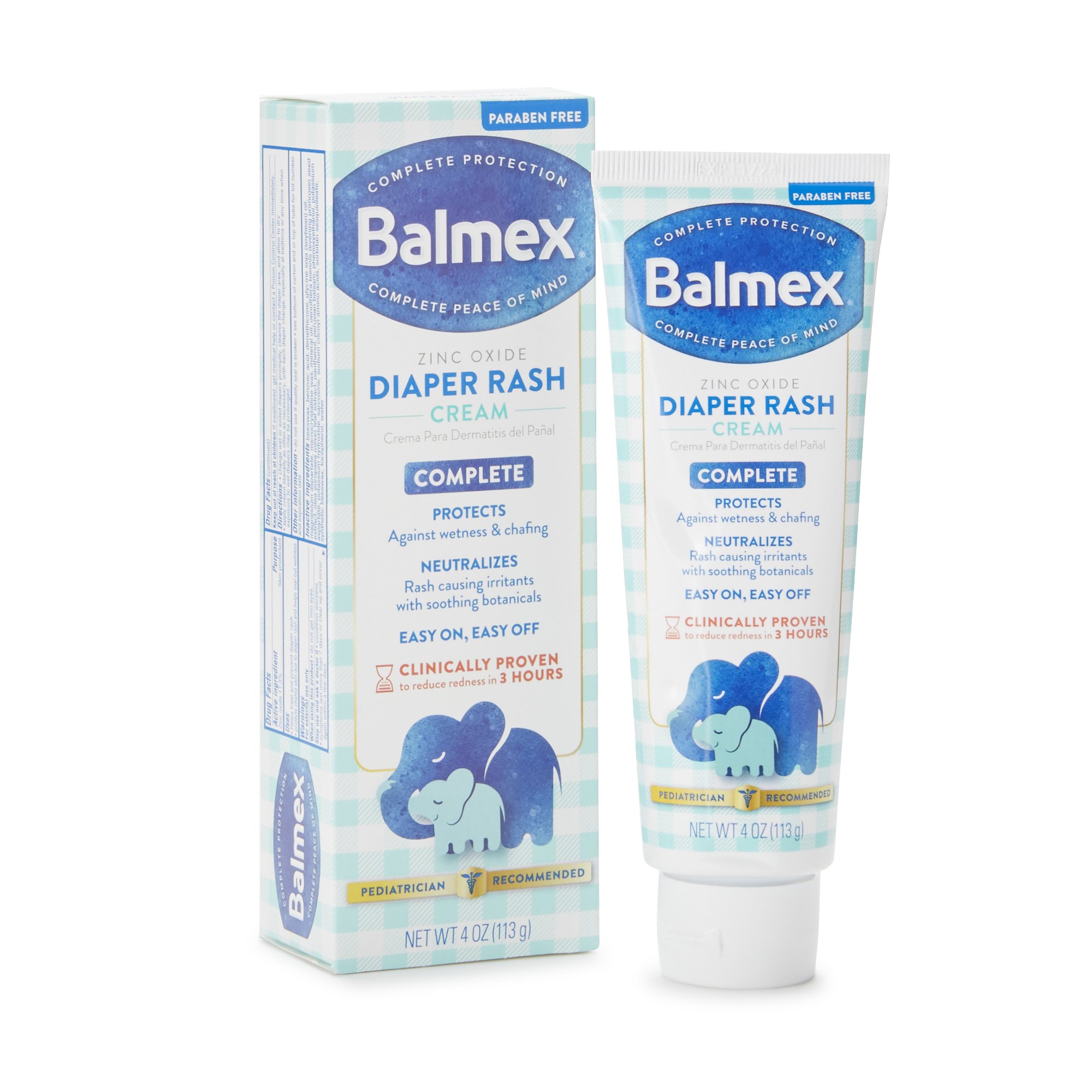 Balmex® Zinc Oxide Complete Diaper Rash Cream, 4-ounce tube