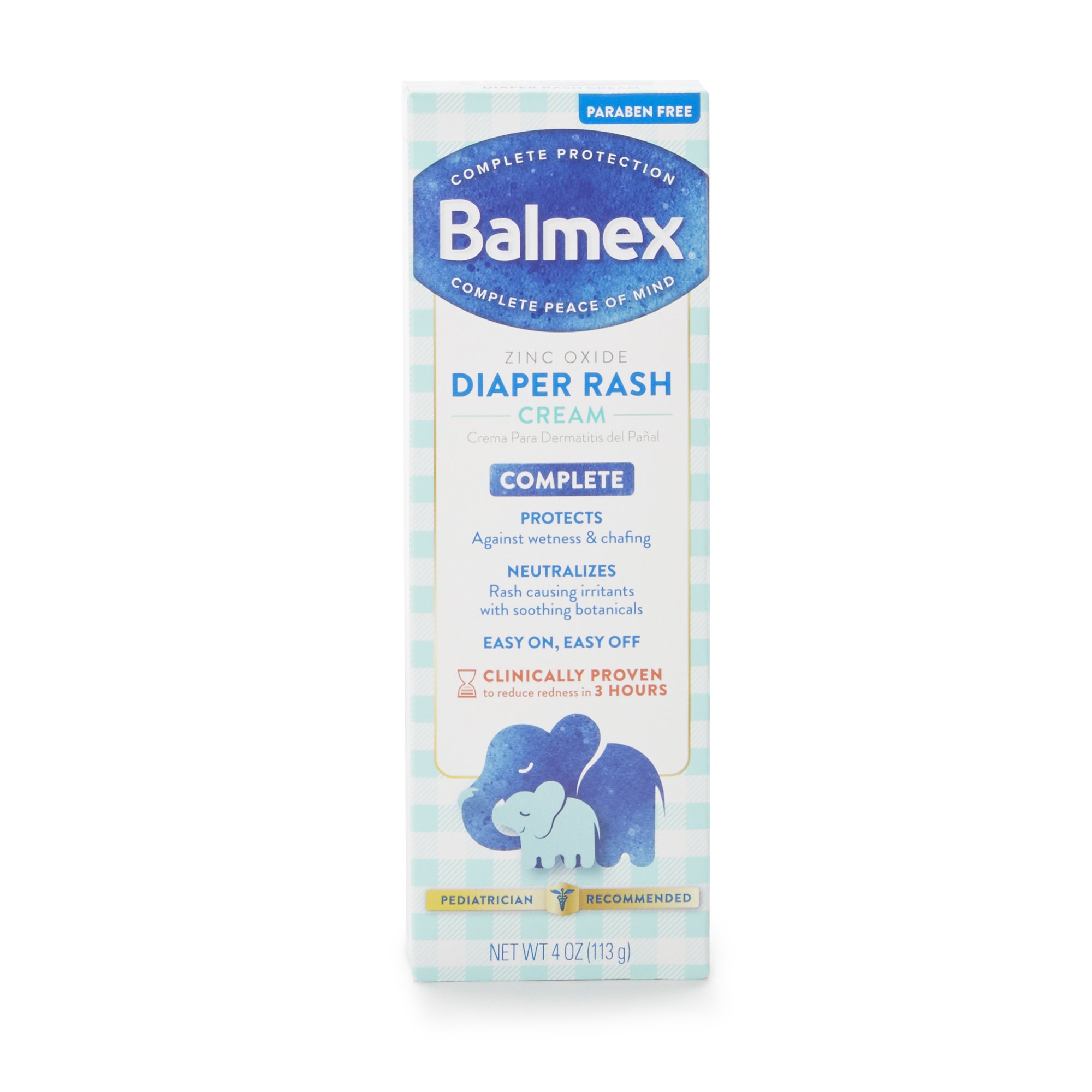 Balmex® Zinc Oxide Complete Diaper Rash Cream, 4-ounce tube - Image 3