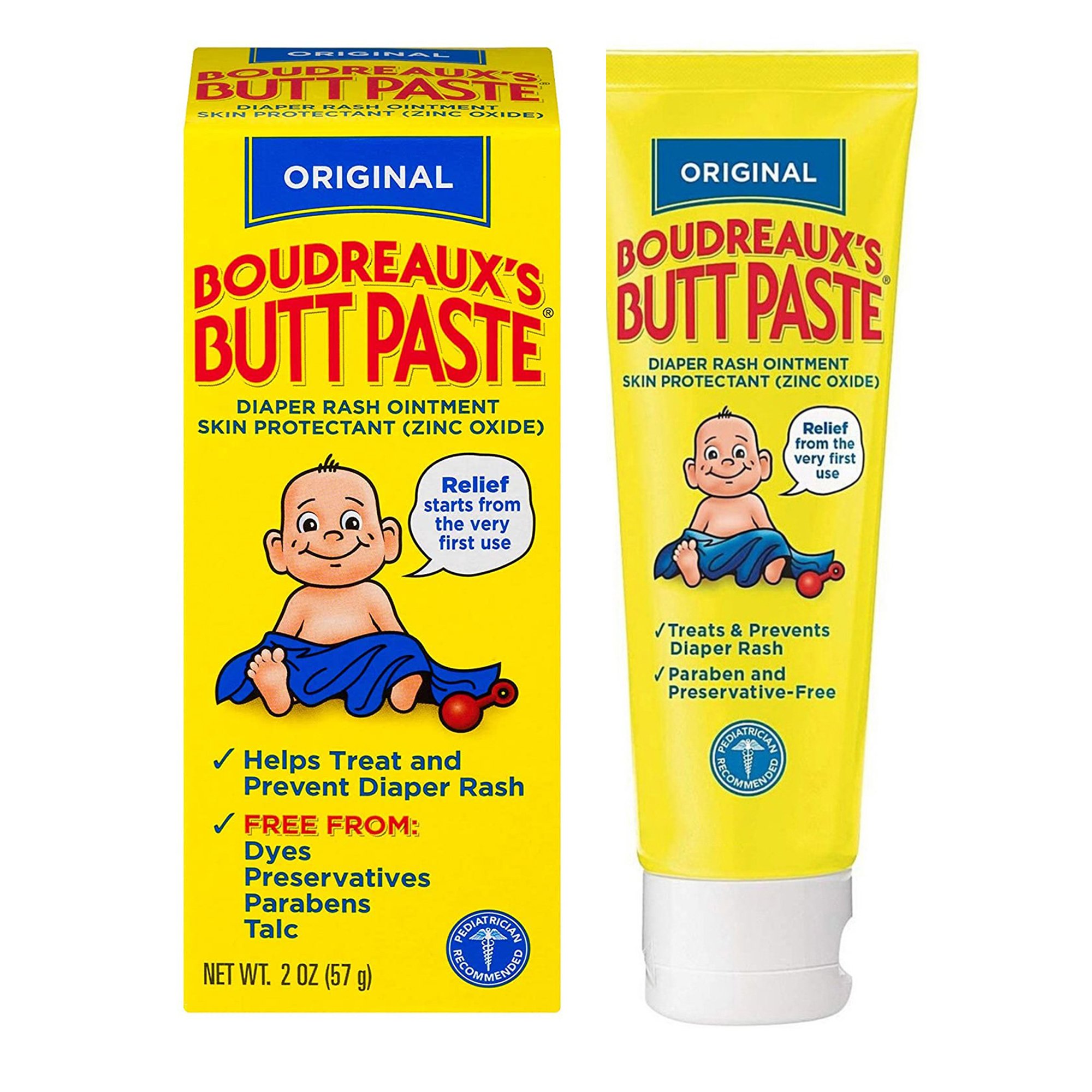 Boudreaux's Original Butt Paste Diaper Rash Treatment, Scented, 2-ounce tube