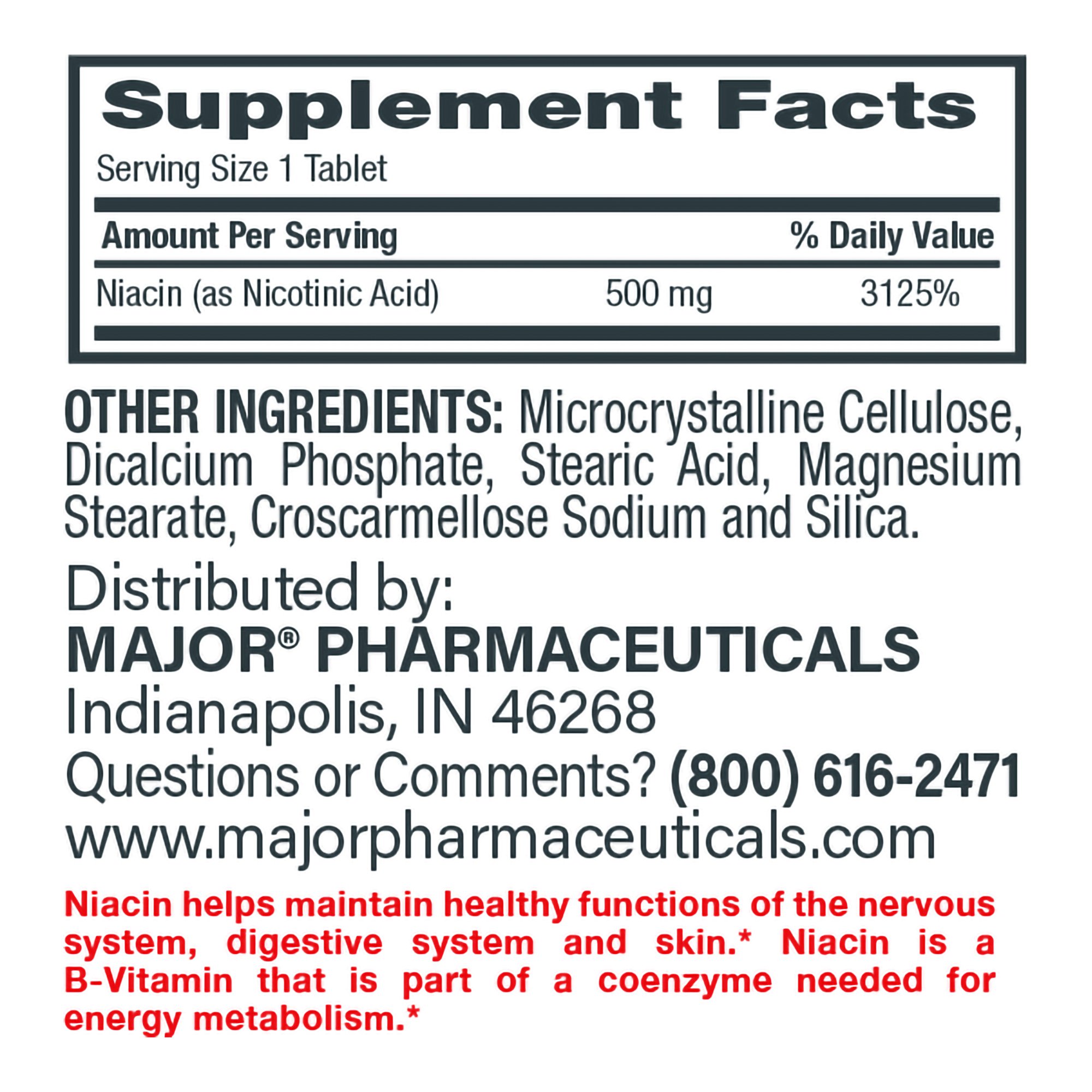 Major® Vitamin B-3 Dietary Supplement - Image 2