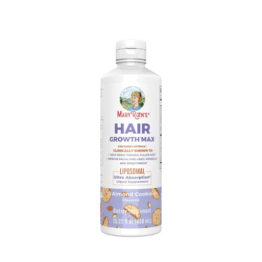 Mary Ruth's® Hair Growth Max Liposomal, Almond Cookie Flavor, 15.22-ounce Bottle