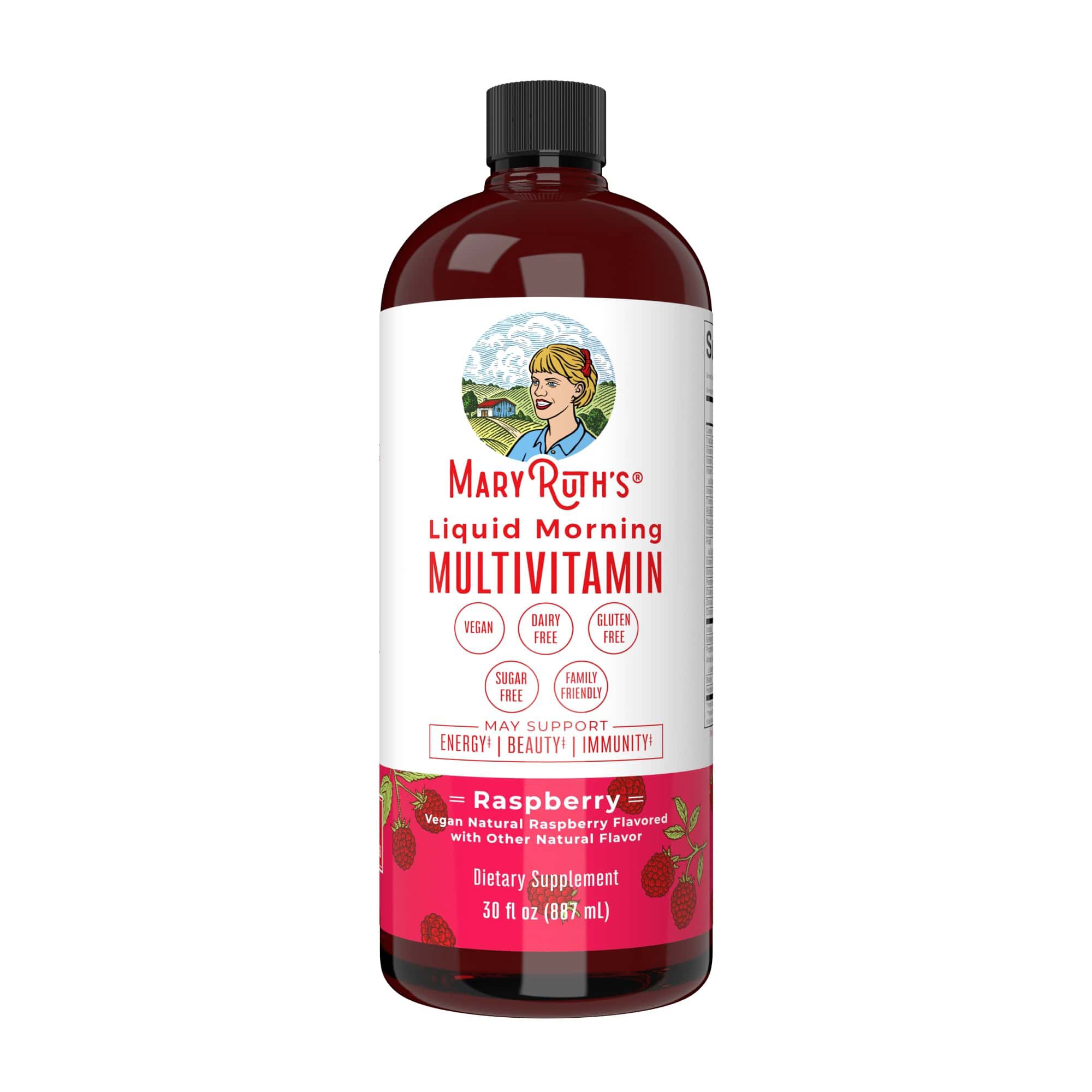 Mary Ruth's™ Liquid Morning Multivitamin, Raspberry Flavor, 30-ounce Bottle - Image 2