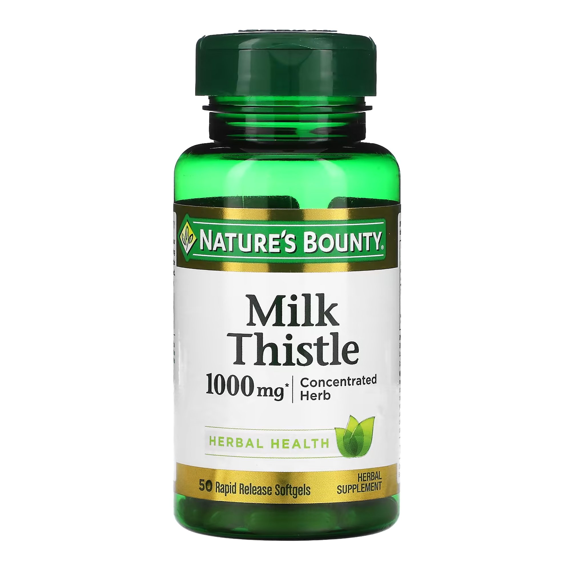 Nature's Bounty Milk Thistle 1000 mg Herbal Supplement Softgels - Image 2