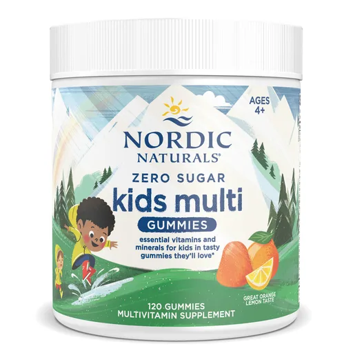 Nordic Naturals® Zero Sugar Kids Multi Dietary Supplement, Orange Lemon Flavor