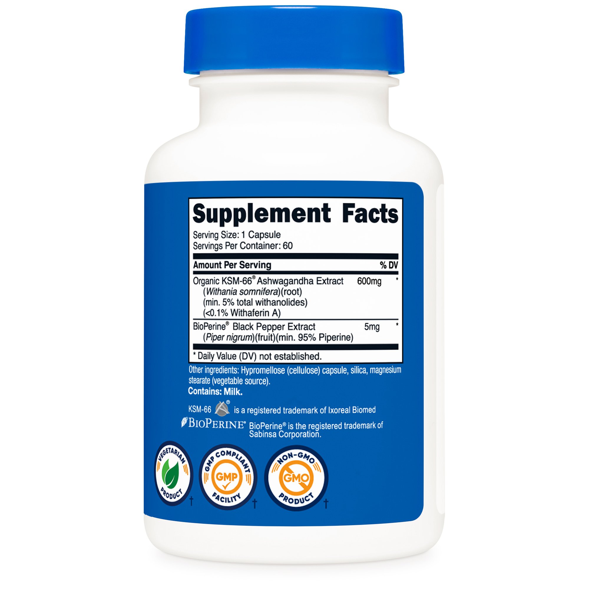 nutricost® KSM-66® Ashwagandha Root Extract and Black Pepper Extract - Image 3