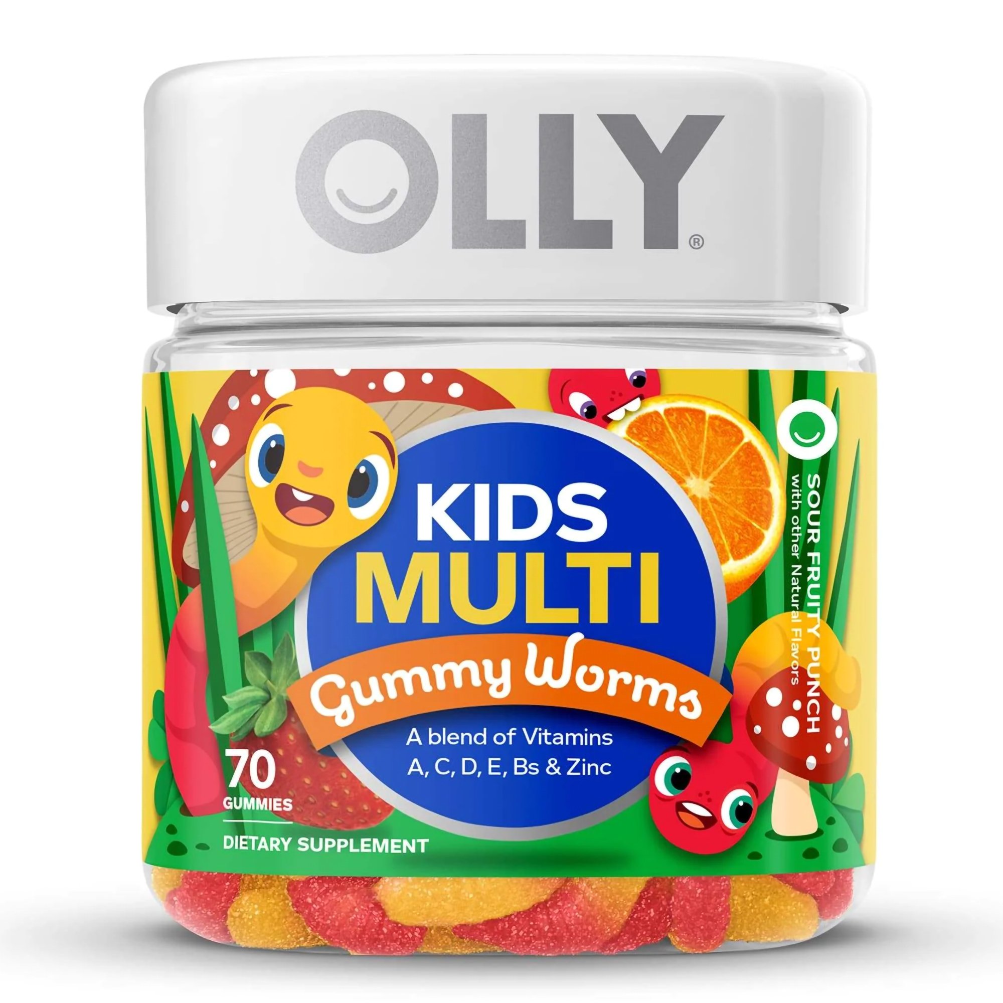 Olly® Kids Multivitamin Gummy Worms Sour Fruity Punch - Image 2