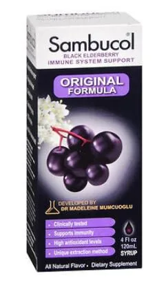 Sambucol® Black Elderberry Dietary Supplement Syrup, 4-ounce bottle