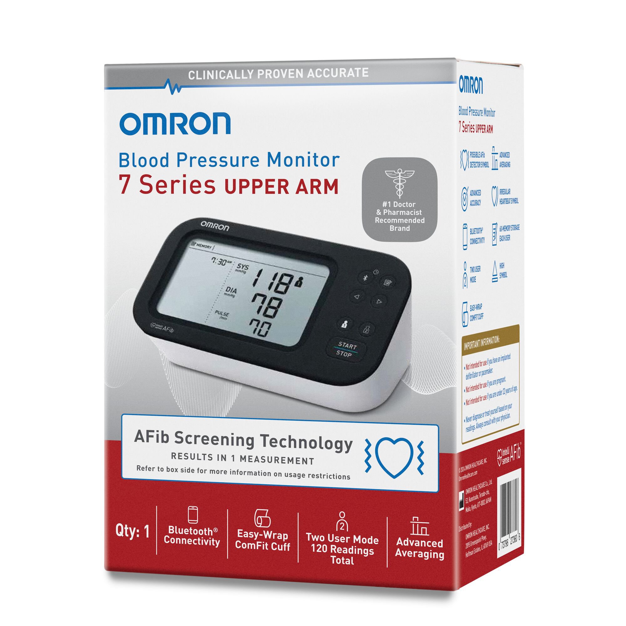 Omron 7 Series® Digital Blood Pressure Monitor with Bluetooth Connectivity - Image 3