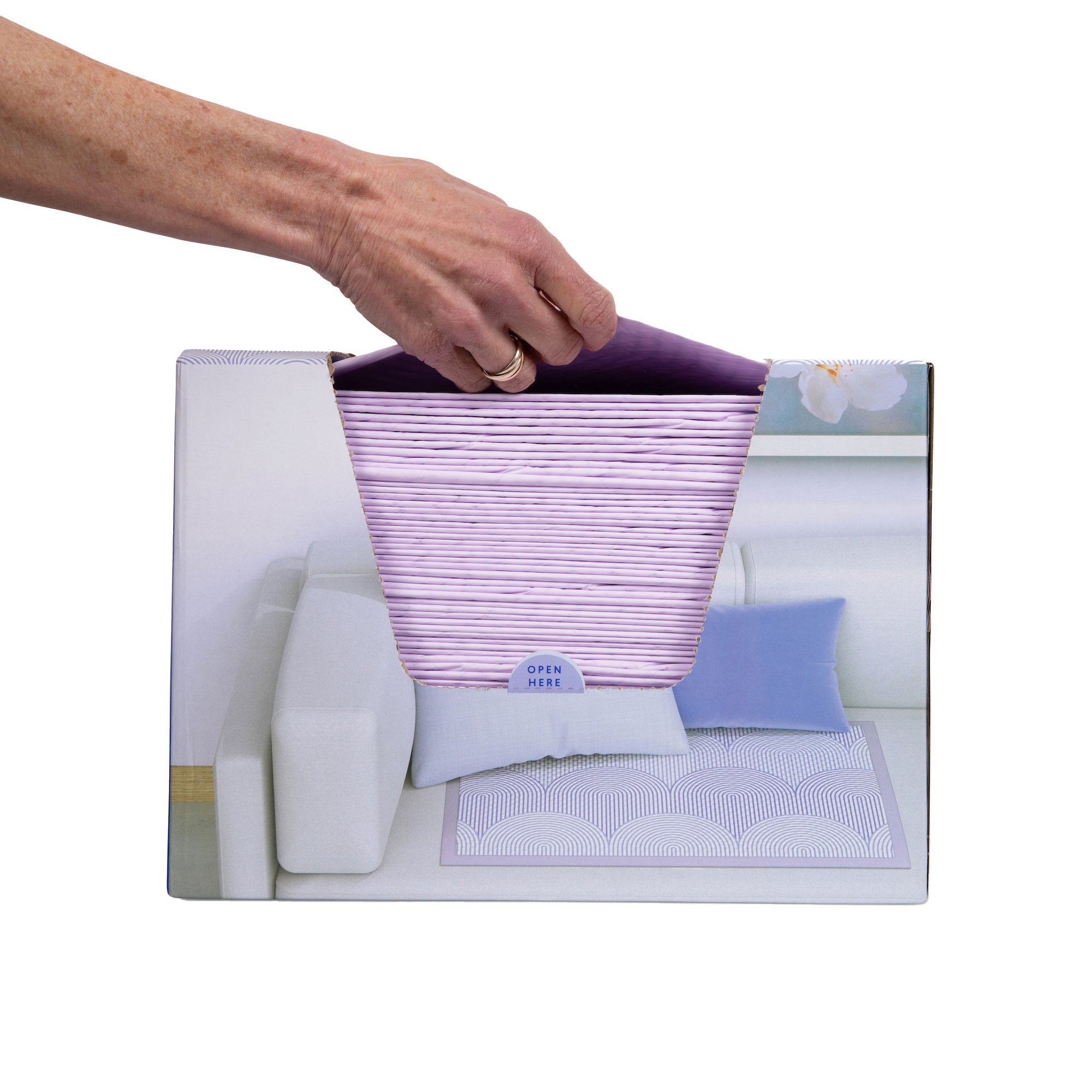 Boom Home Medical Flourish Ultra Absorbent Underpads, Periwinkle - Image 3