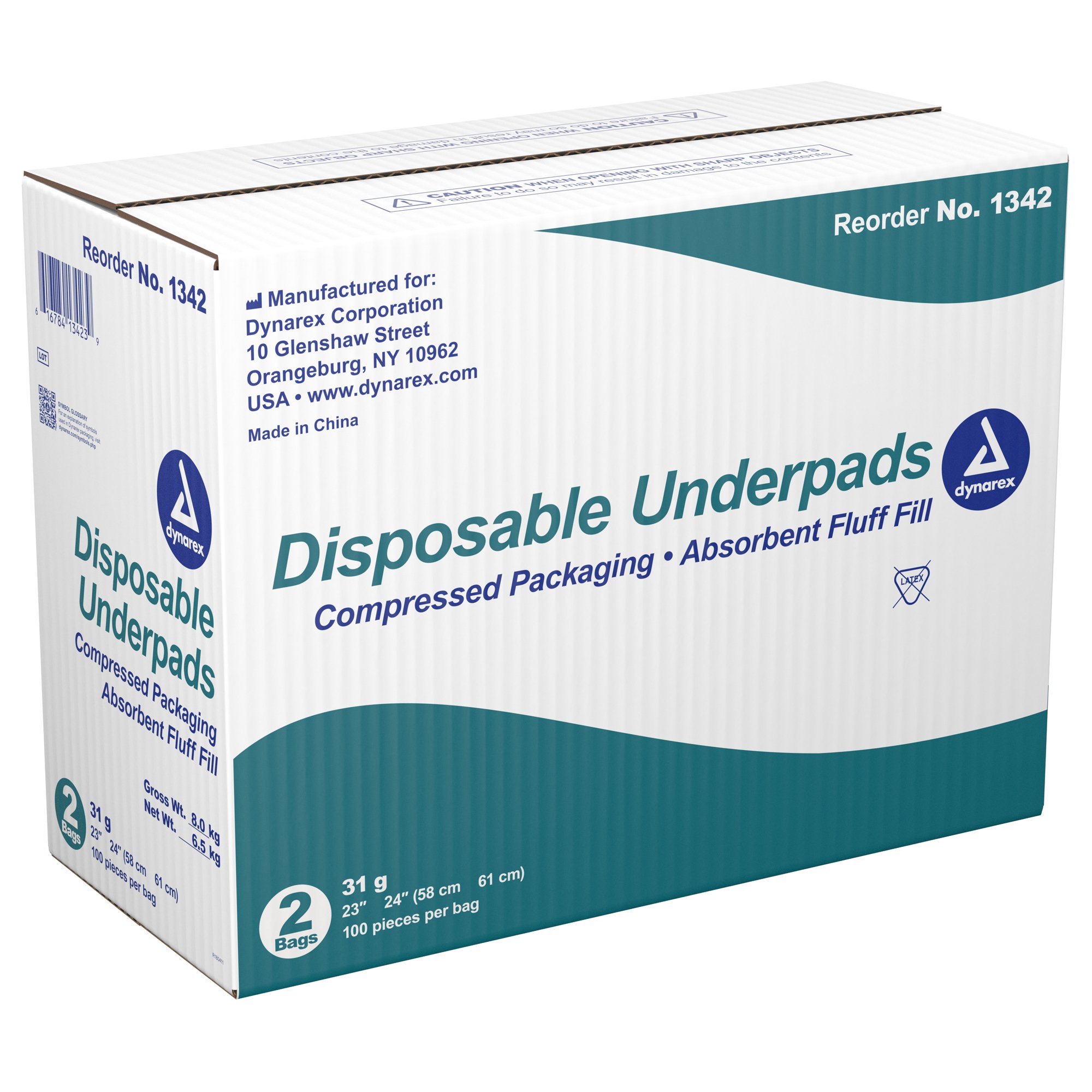 Dynarex® Absorbent Fluff Fill Underpad, 23 x 24 Inch - Image 2