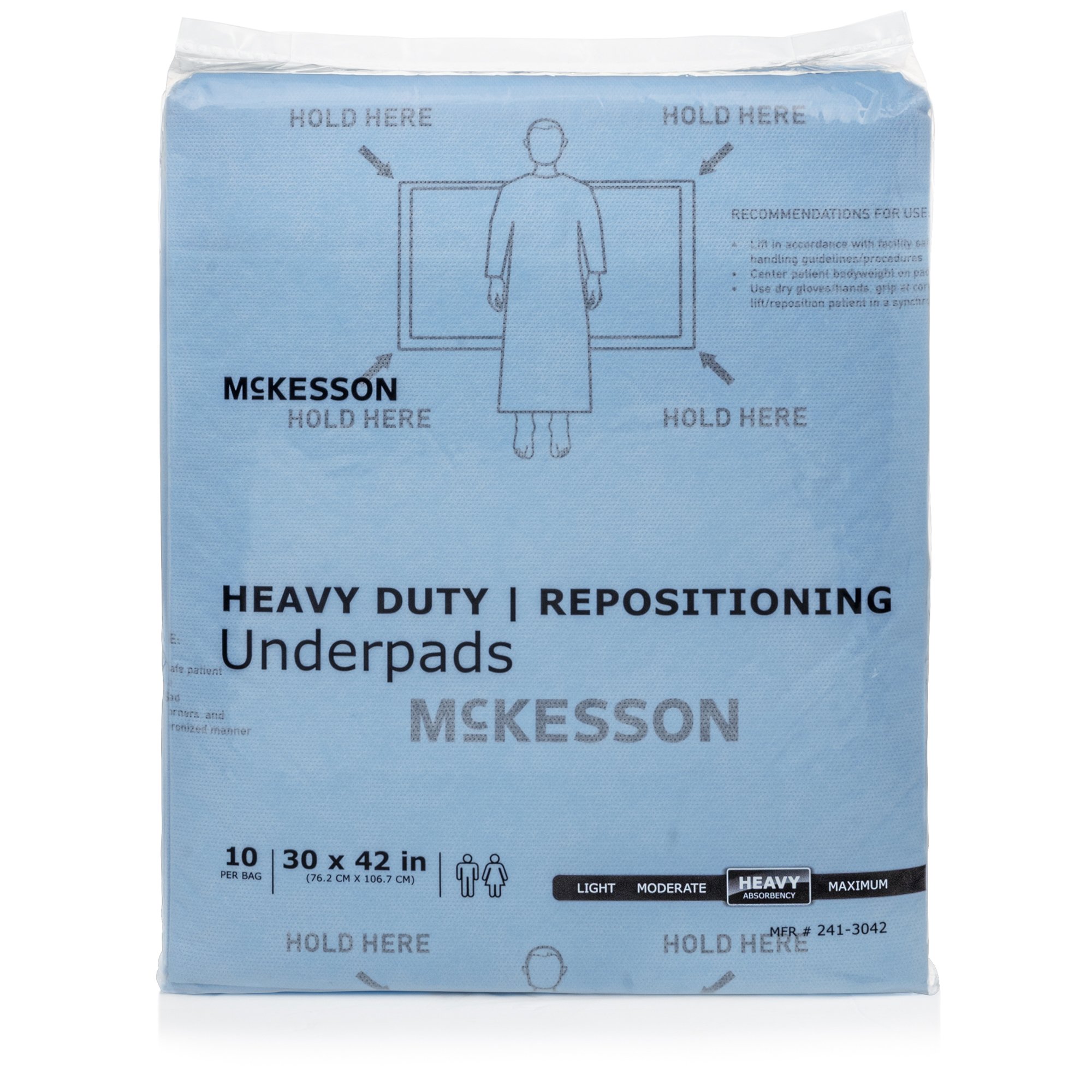 McKesson Heavy-Duty Repositioning Underpads, 30 x 42 Inch