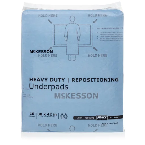 McKesson Heavy-Duty Repositioning Underpads, 30 x 42 Inch