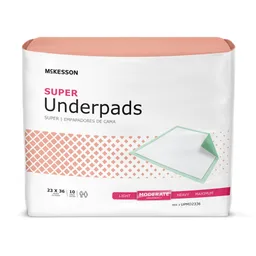 McKesson Super Moderate Absorbency Underpad, 23 x 36 Inch