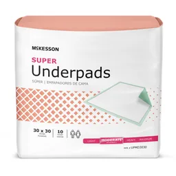 McKesson Super Moderate Absorbency Underpad, 30 x 30 Inch
