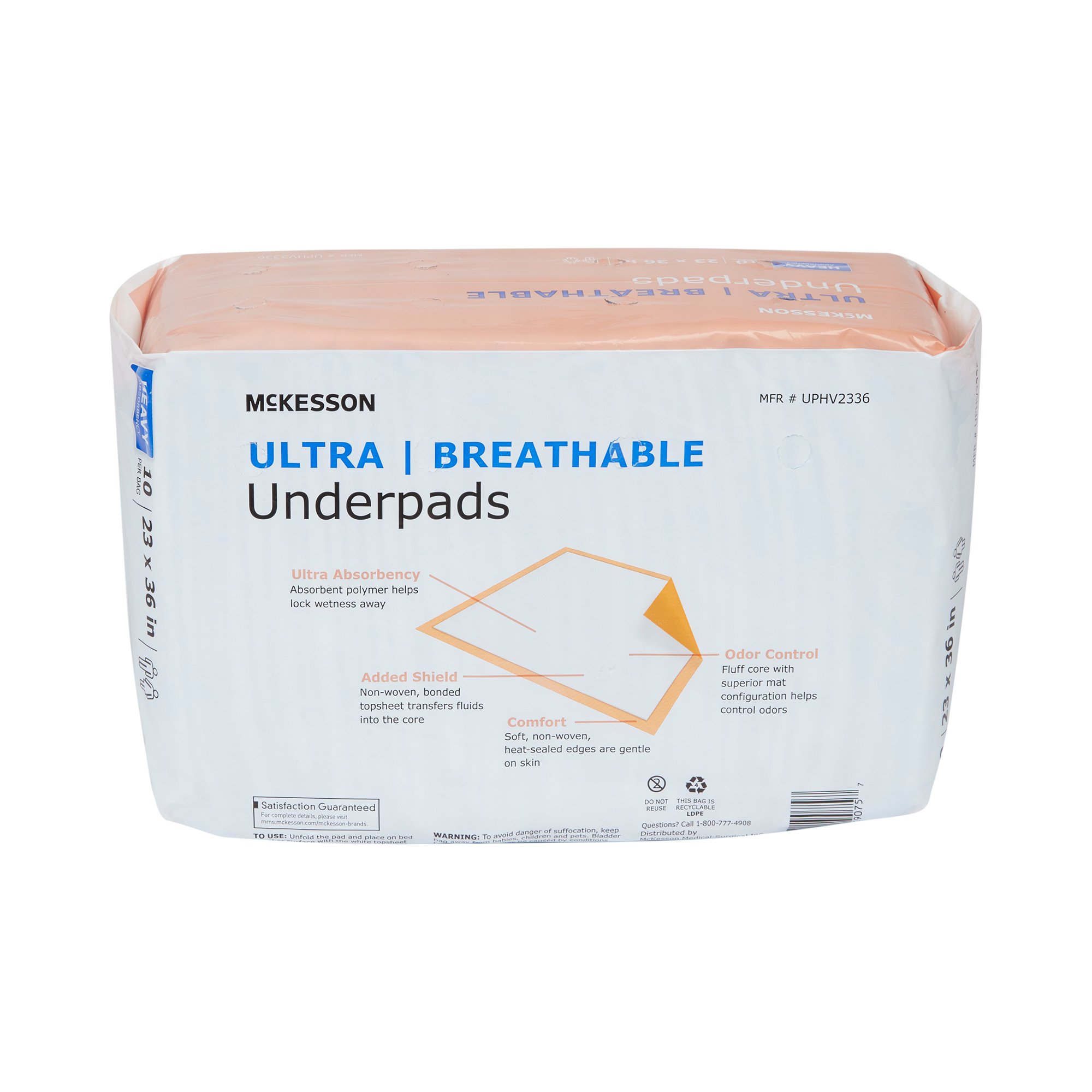 McKesson Ultra Breathable Heavy Absorbency Low Air Loss Underpad, 23 x 36 Inch - Image 4