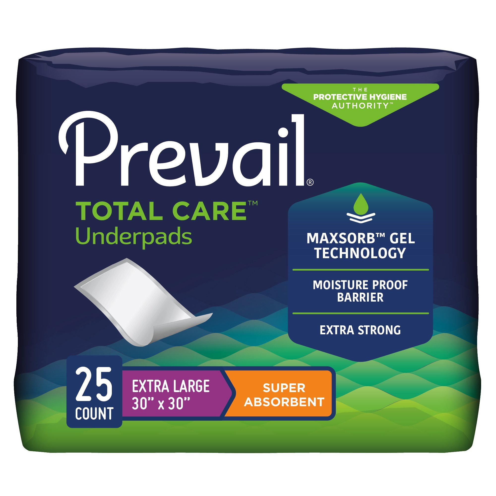 Prevail® Total Care™ Heavy Absorbency Underpad, 30x 36 Inch - Image 2