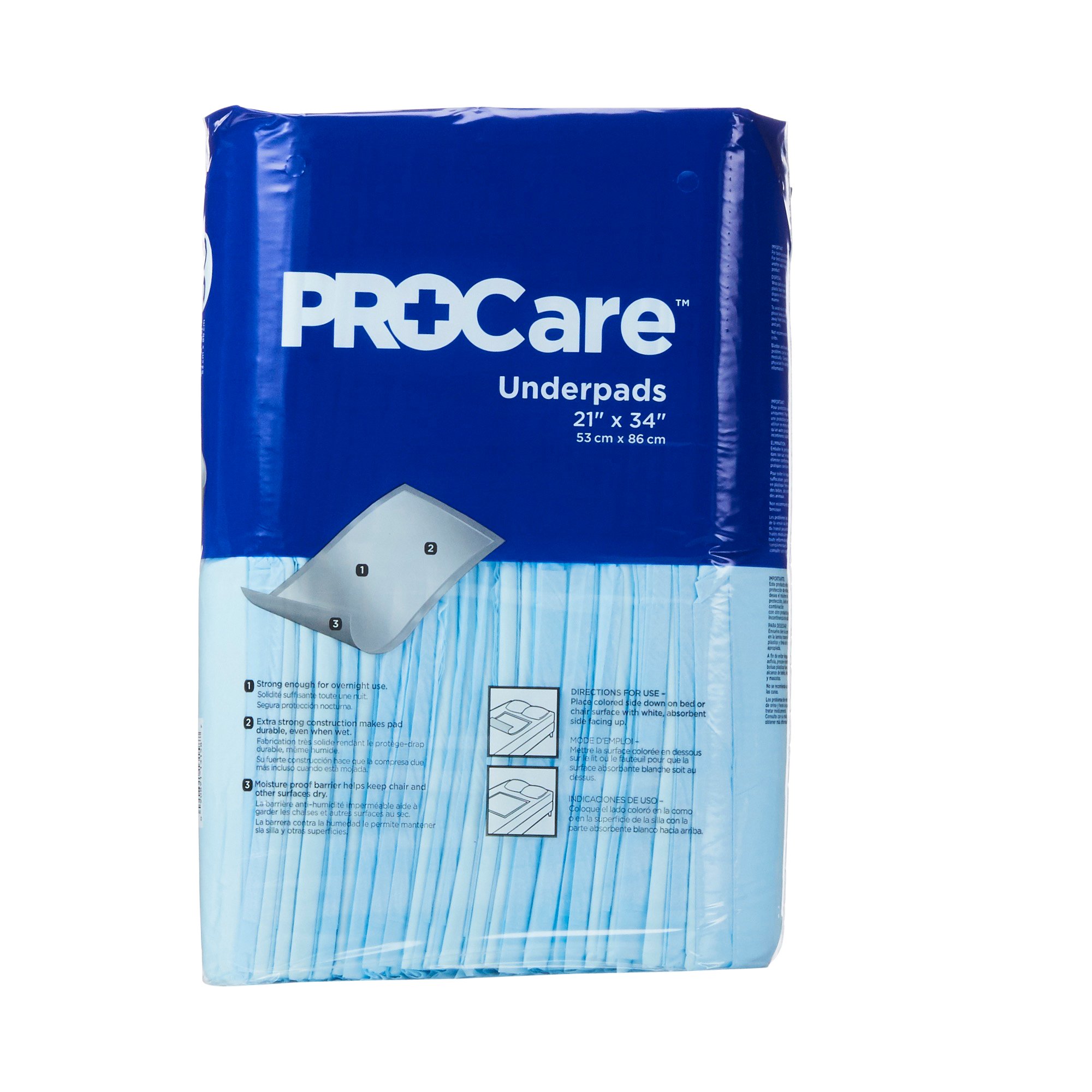ProCare Incontinence Underpads, Moisture-Proof, Absorbent, Comfortable, Blue - Image 5