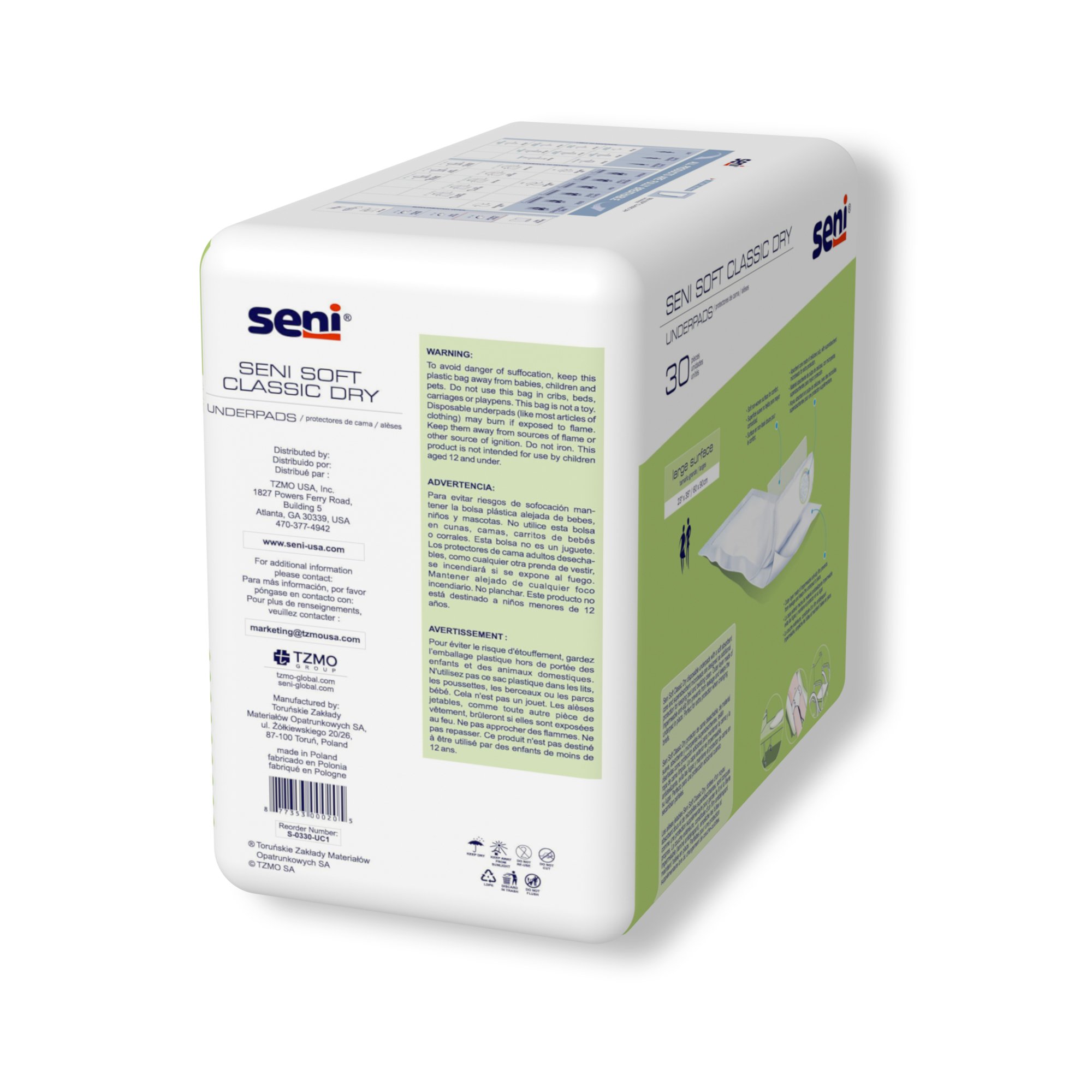 Seni® Soft Classic Dry Underpad, Level 1 Absorbency - Image 4