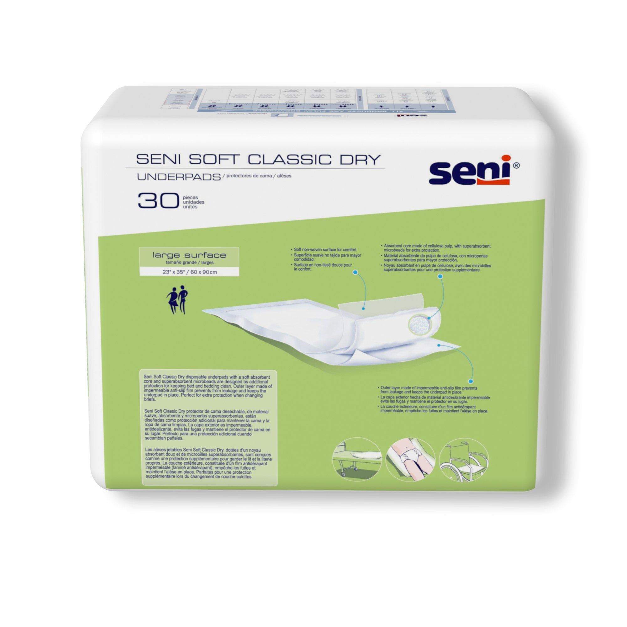 Seni® Soft Classic Dry Underpad, Level 1 Absorbency - Image 5