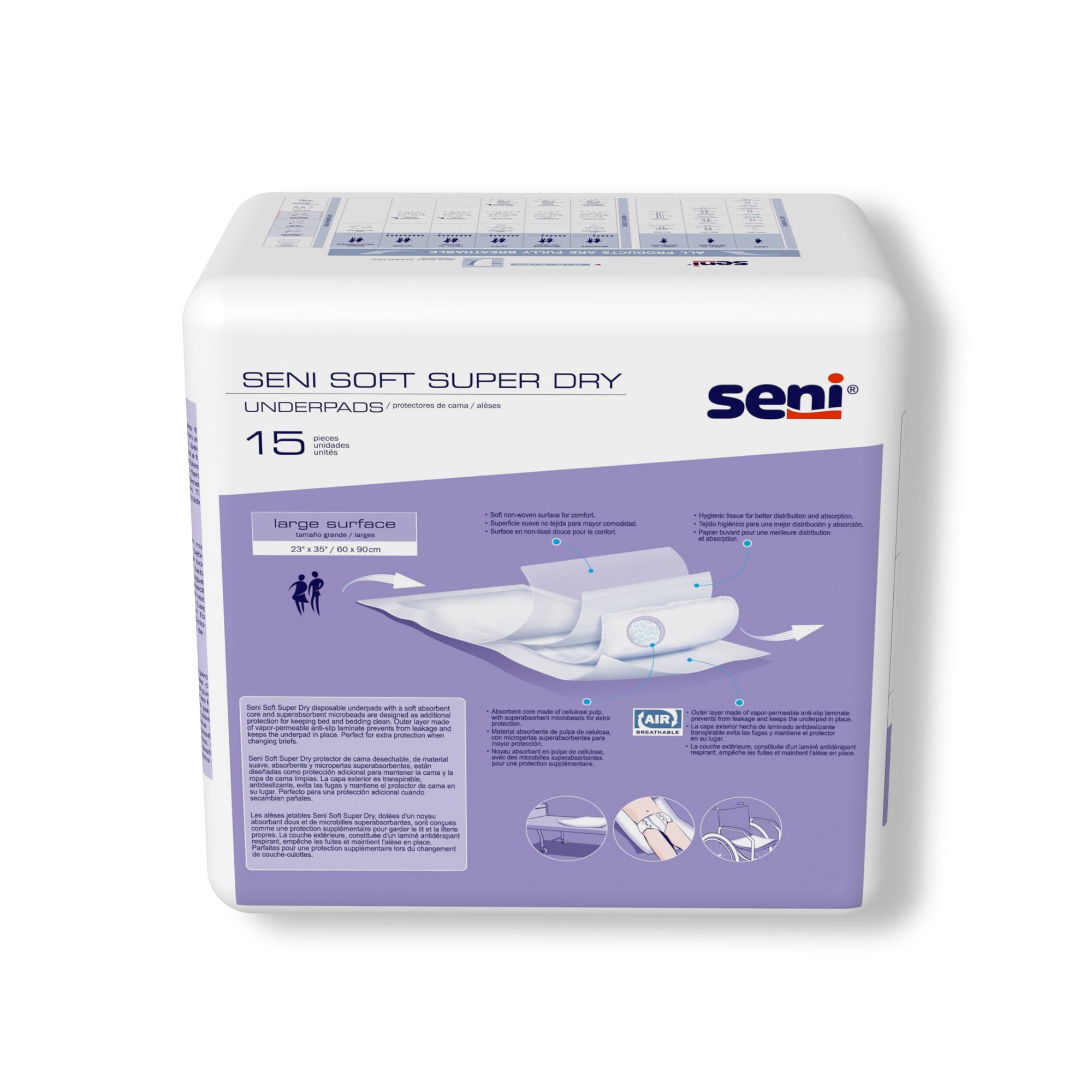 Seni® Soft Super Dry Underpads, Level 3 Absorbency - Image 4