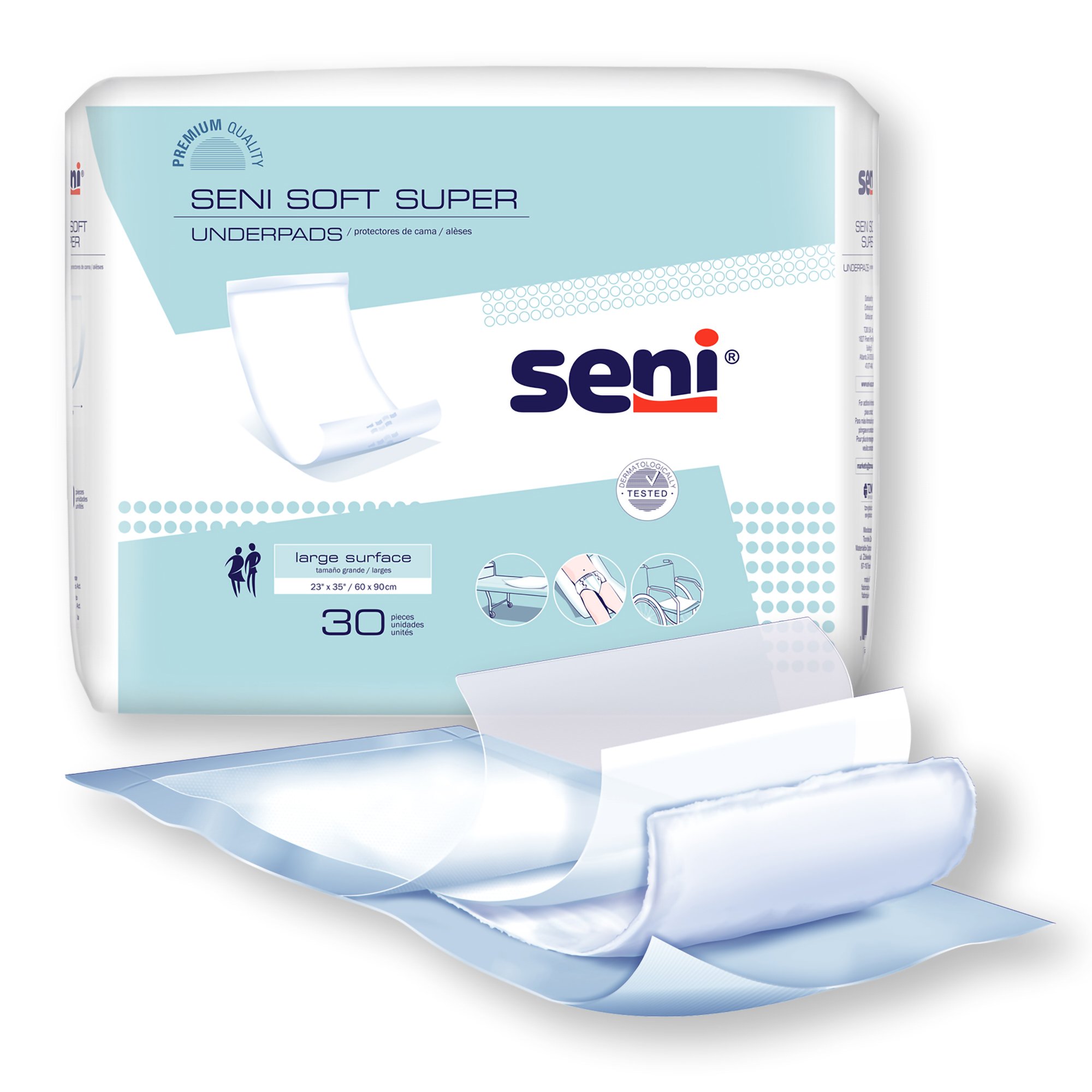 Seni® Soft Super Underpad, Level 2 Absorbency - Image 2