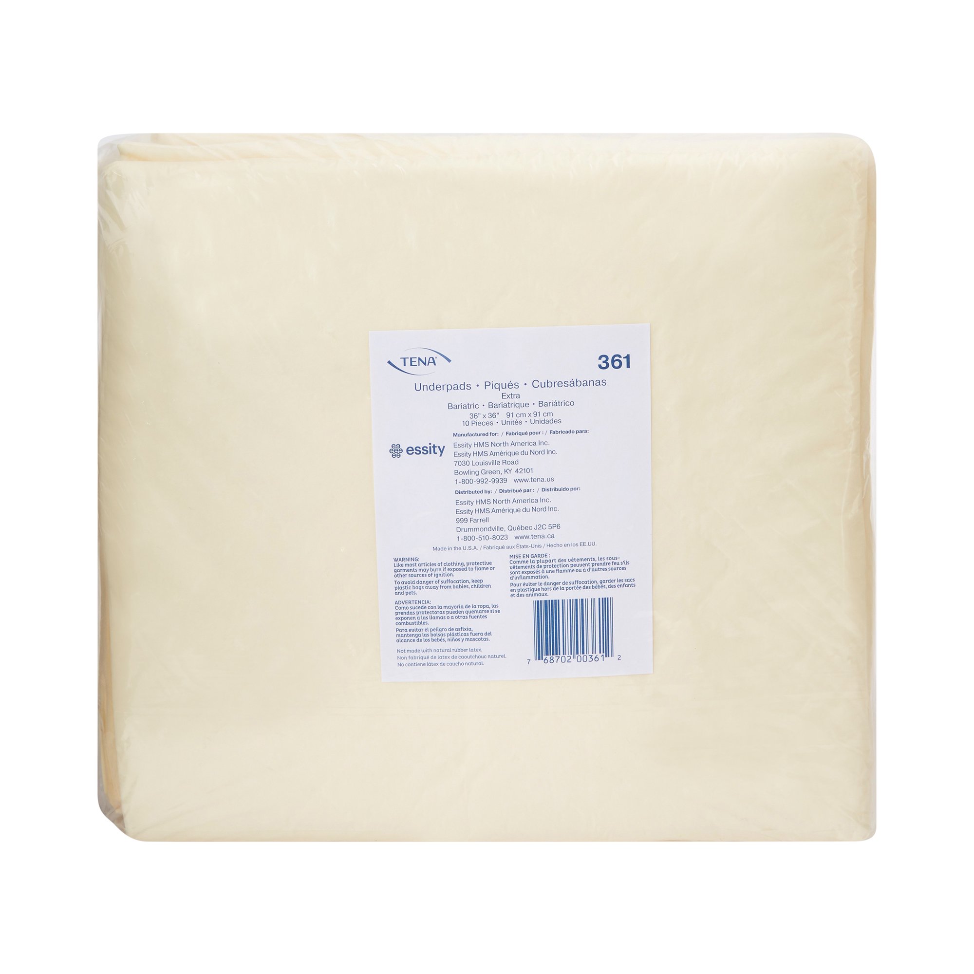 TENA Underpad Extra, 36" x 36", Disposable, Light Absorbency - Image 2