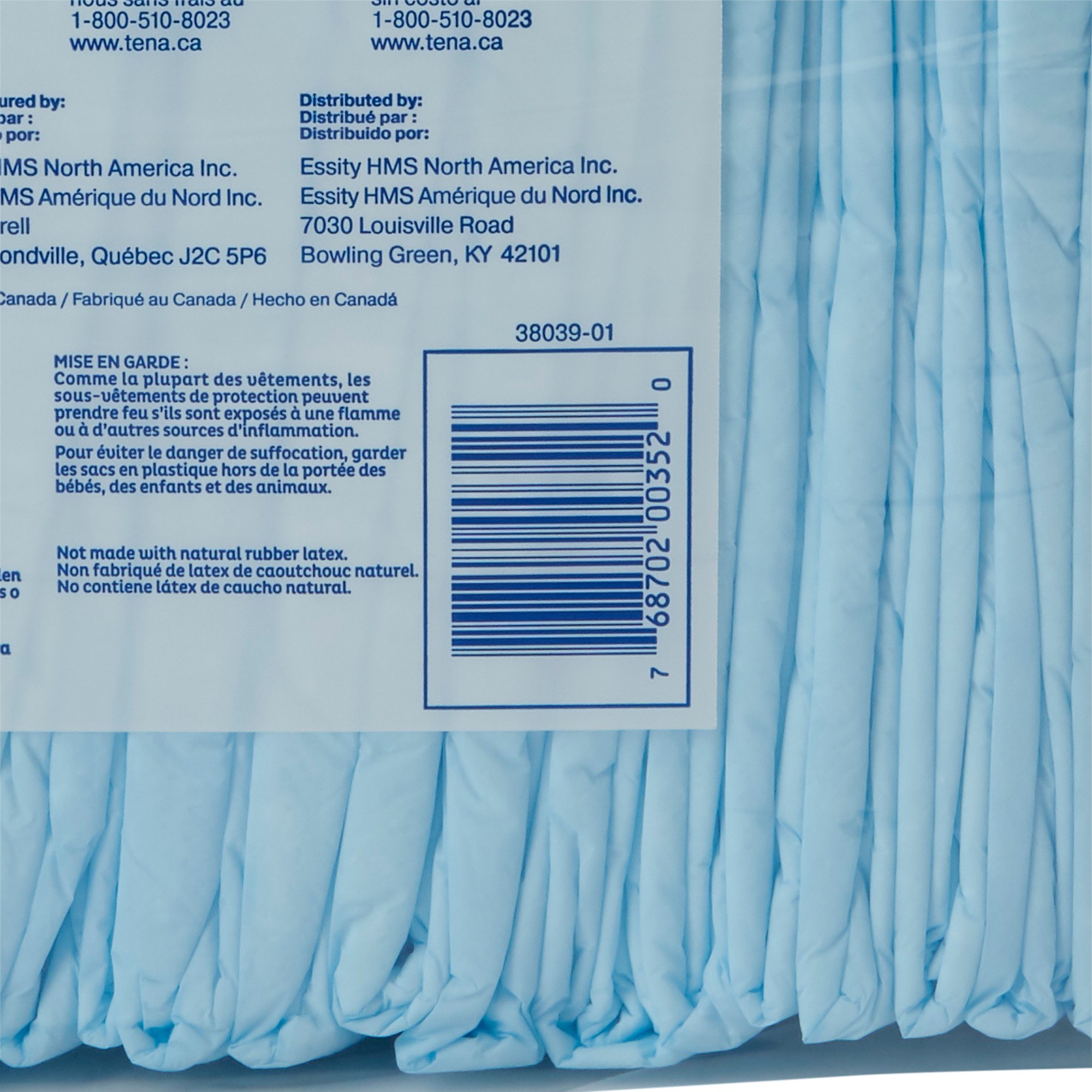 Tena® Regular Underpads, Light Absorbency, Blue, Disposable, 23 x 36 Inch - Image 3