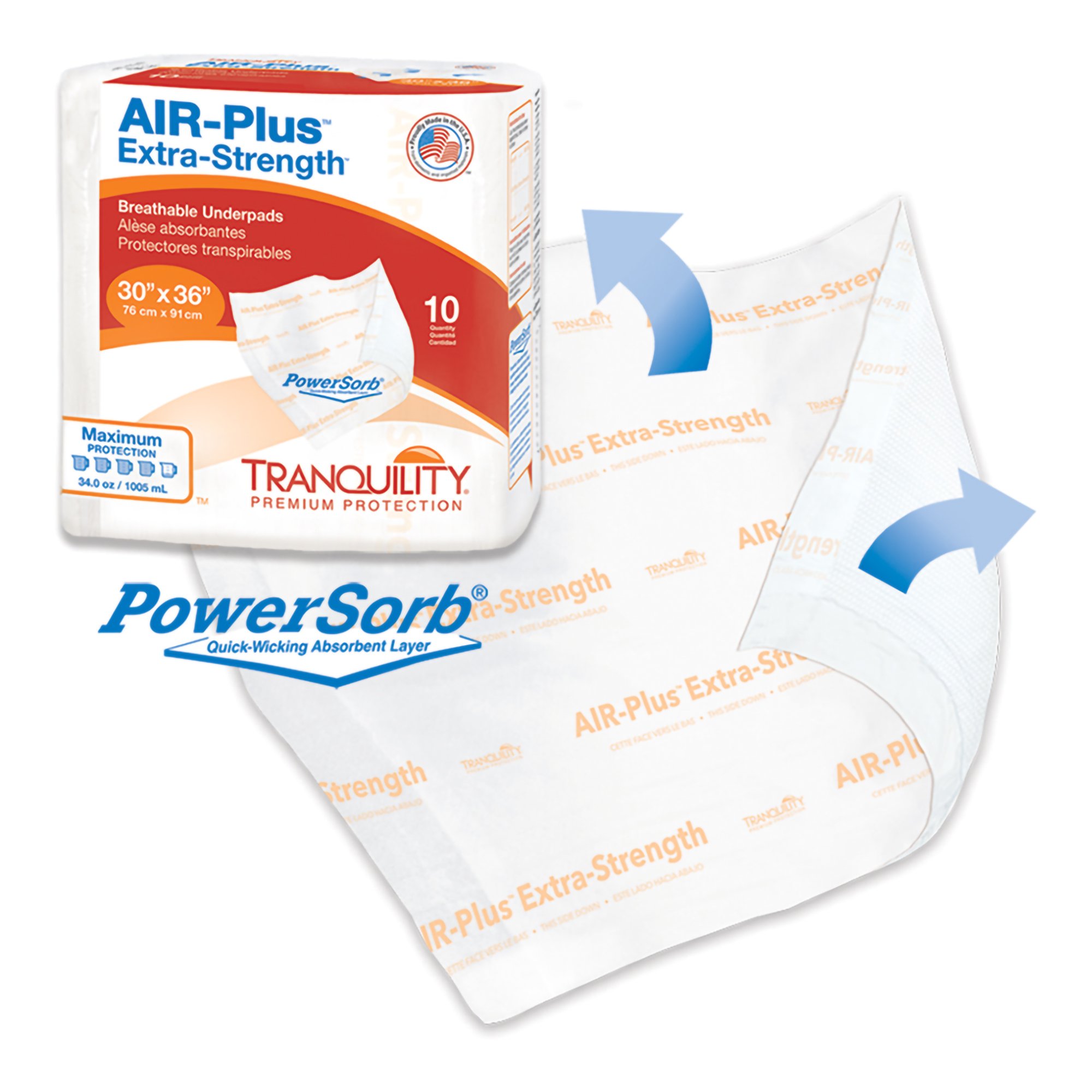 Tranquility® AIR-Plus Extra-Strength Positioning Underpad, 30 x 36 Inch - Image 3