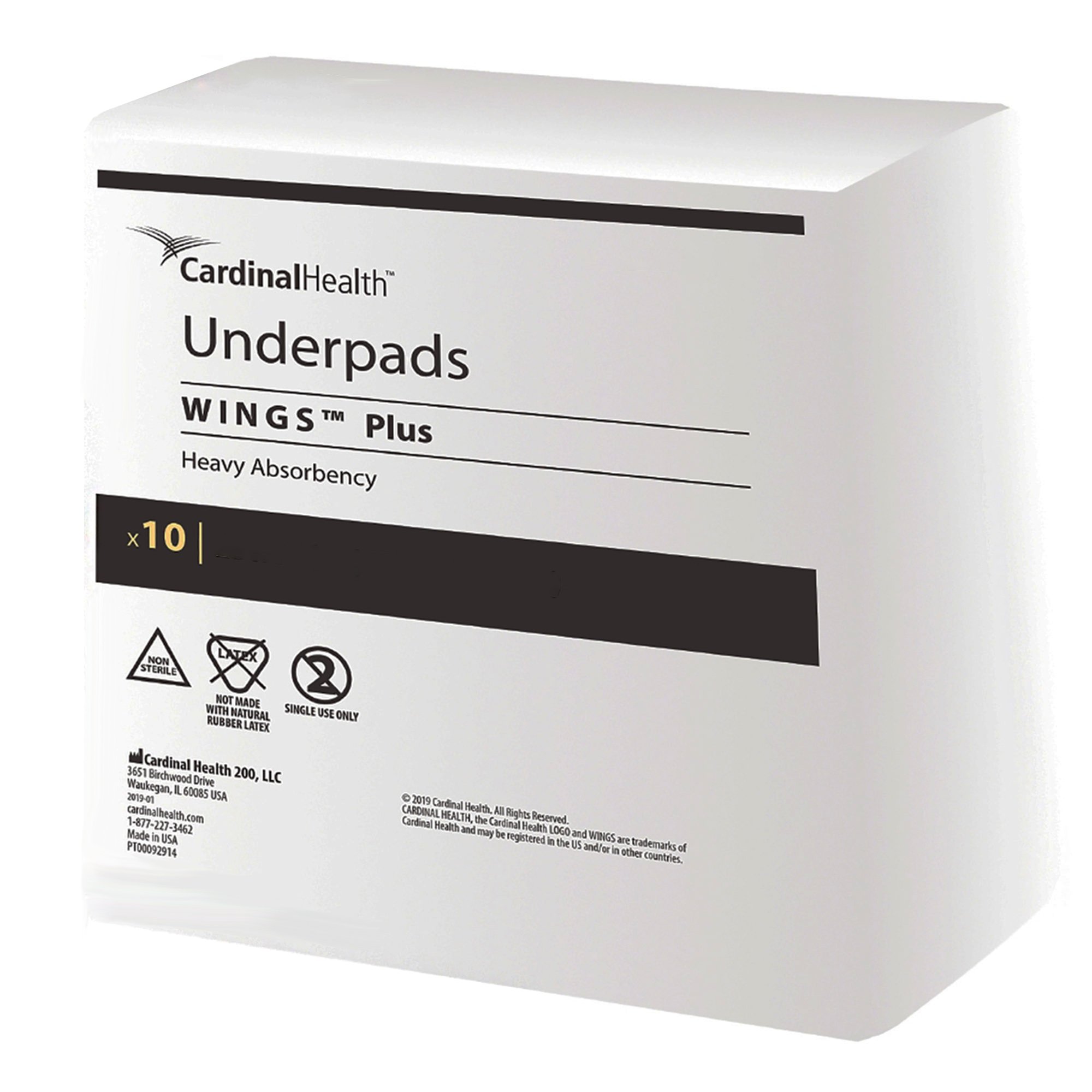 Wings Plus Underpads, Disposable, Heavy Absorbency, Beige, 30 X 30 Inch